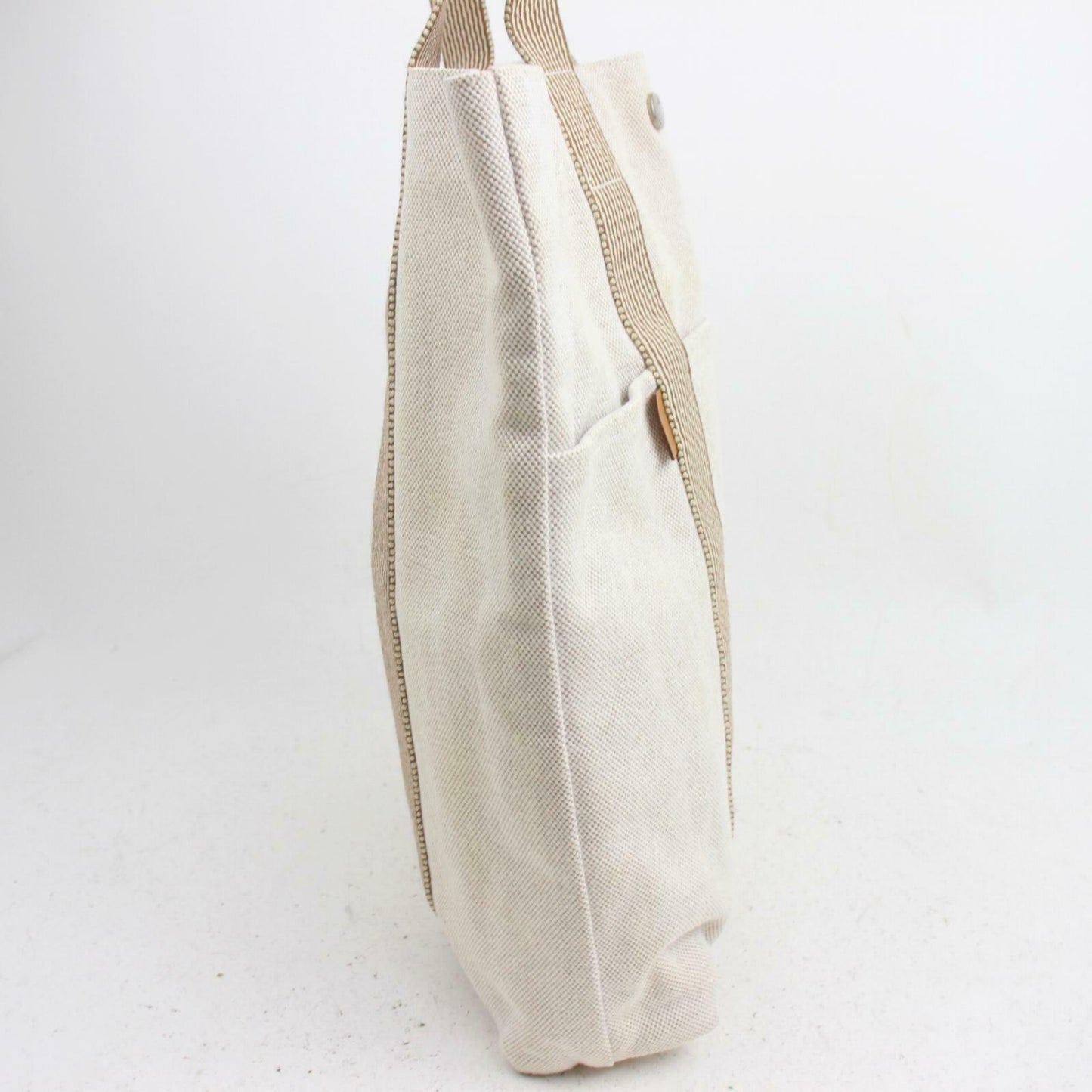 Luxury Hermes Tote Bag New Fourretout Cabas Beige Canvas ( -15895)