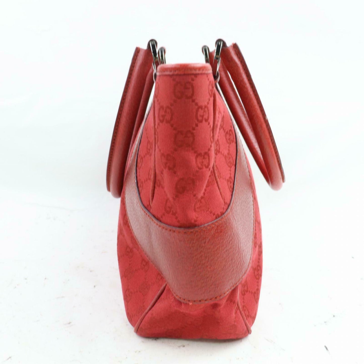 Gucci Red Canvas Tote Style 2
