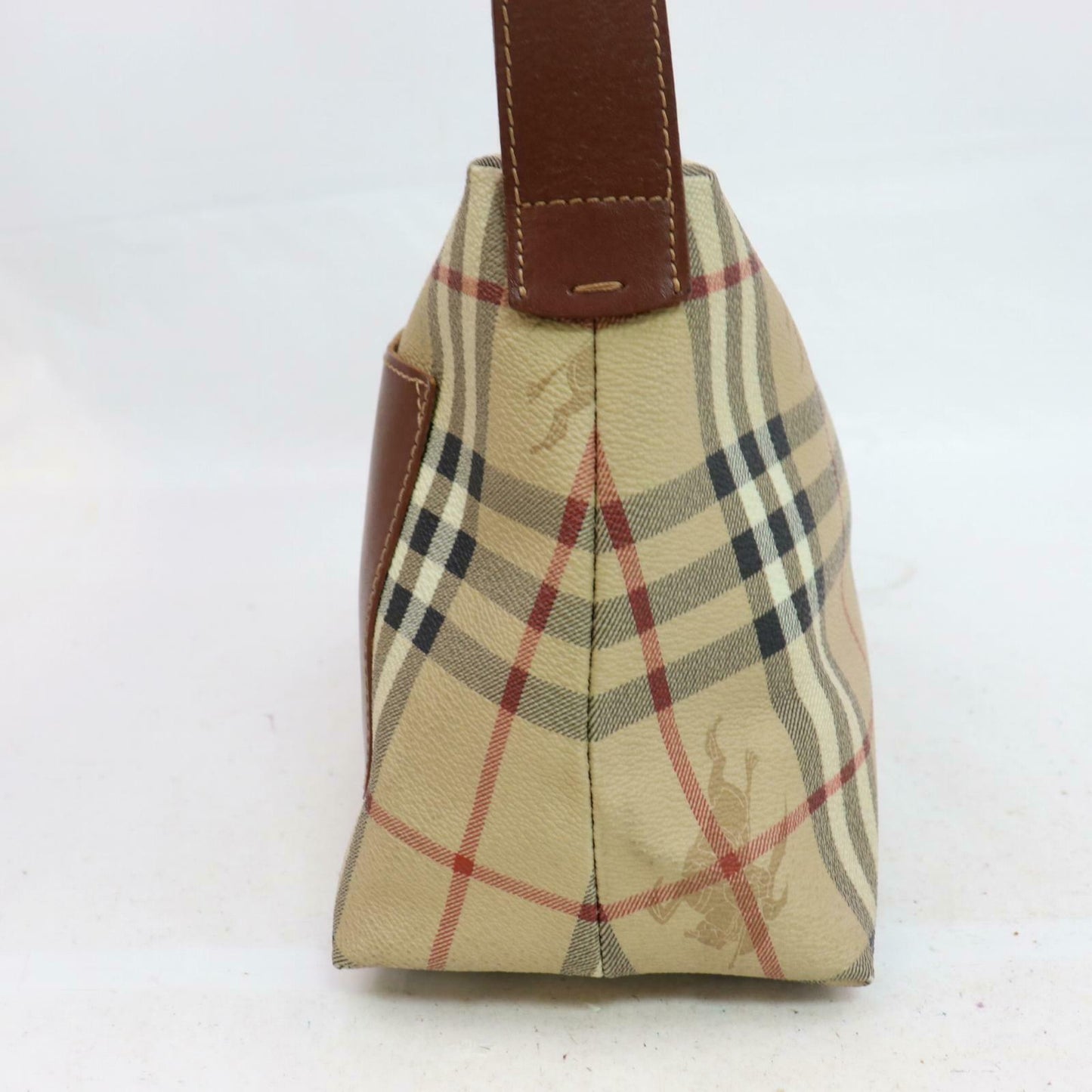 Burberry London Shoulder Bag Brown PVC (SHC7-10761)