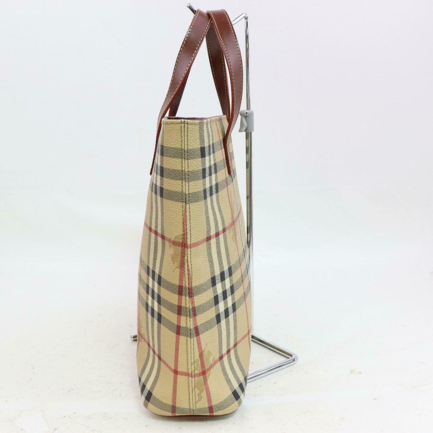 Burberry London Hand Bag Beige PVC (SHC1-15310)