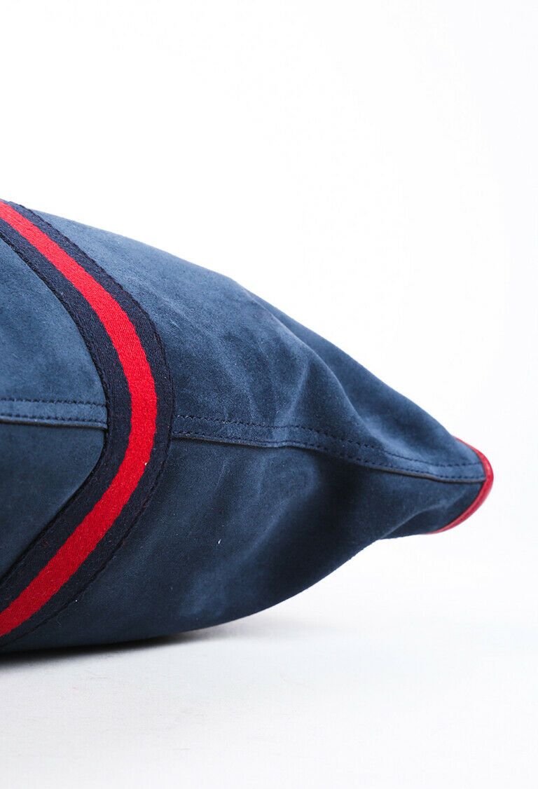 Gucci Blue Leather Suede Tote Style 1