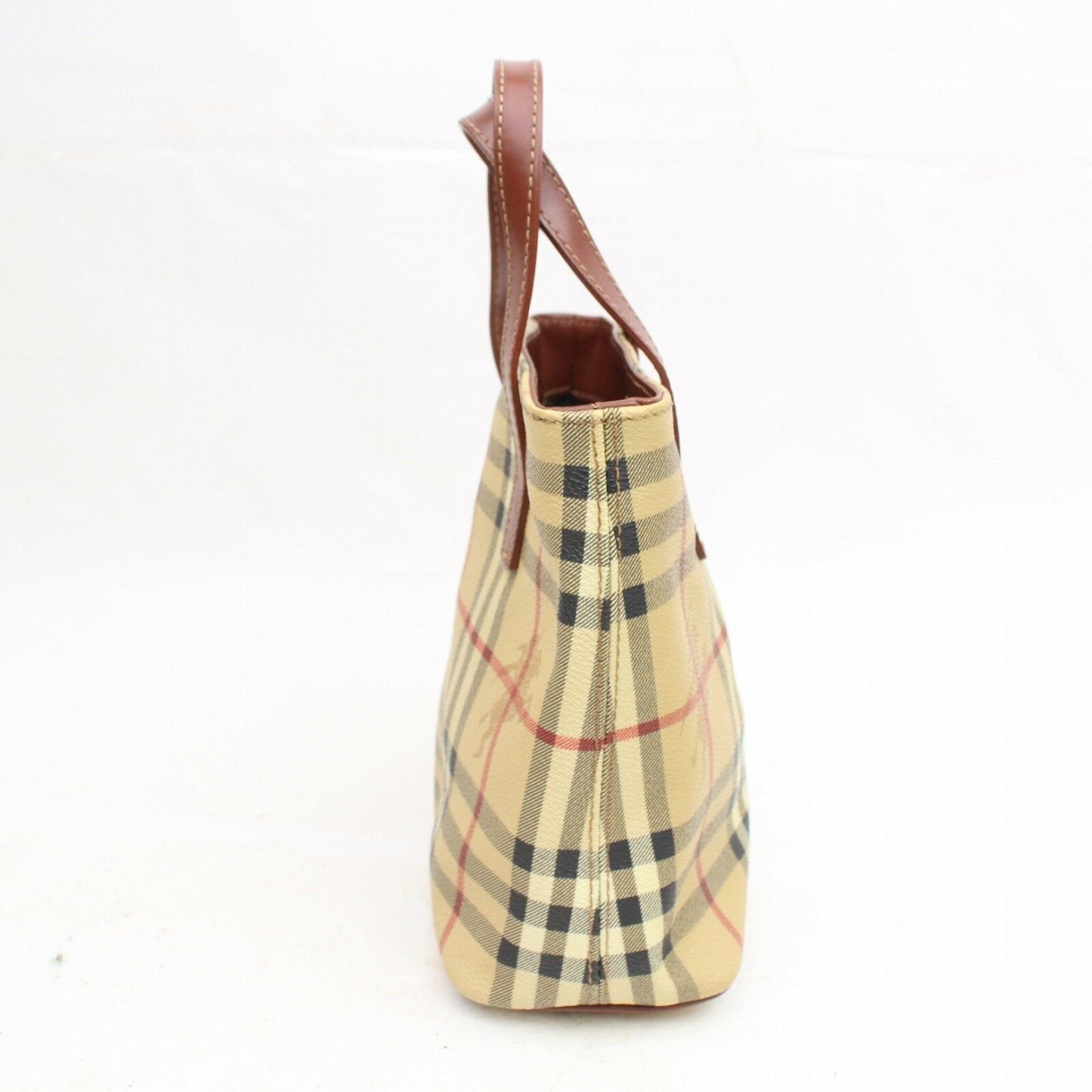 Burberry Hand Bag Beige PVC (SHC1-14328)
