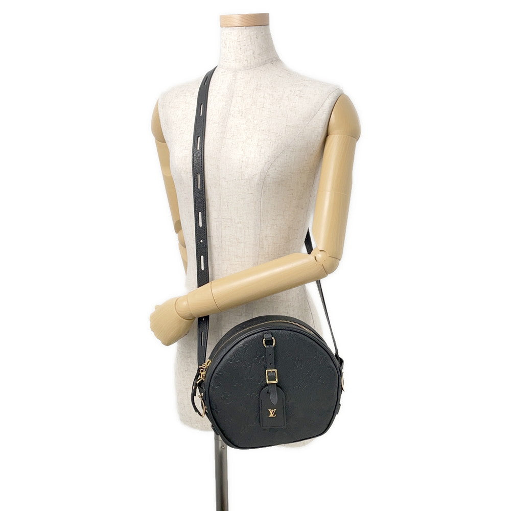 LOUIS VUITTON Boite Chapeau Souple NoirM45649 Monogram Empreinte Leather Size MM