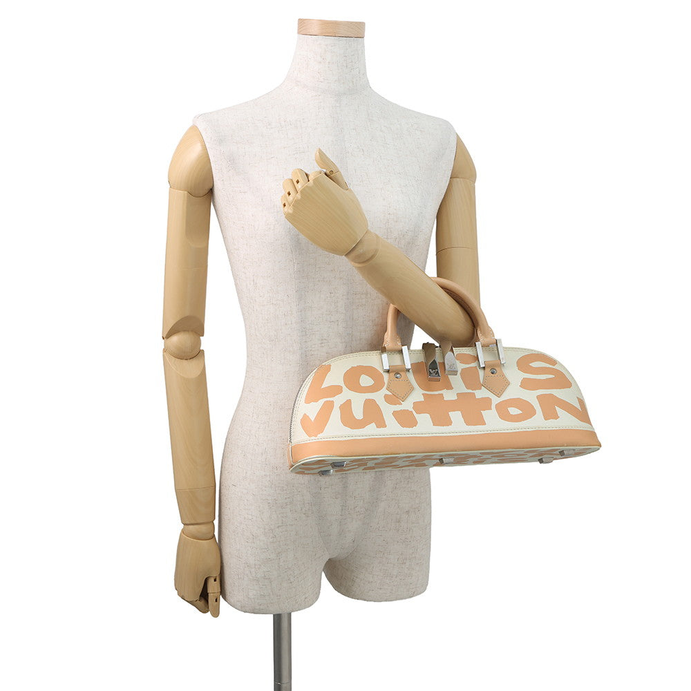 LOUIS VUITTON Alma Horizontal Beige WhiteM92176 Monogram Graffiti