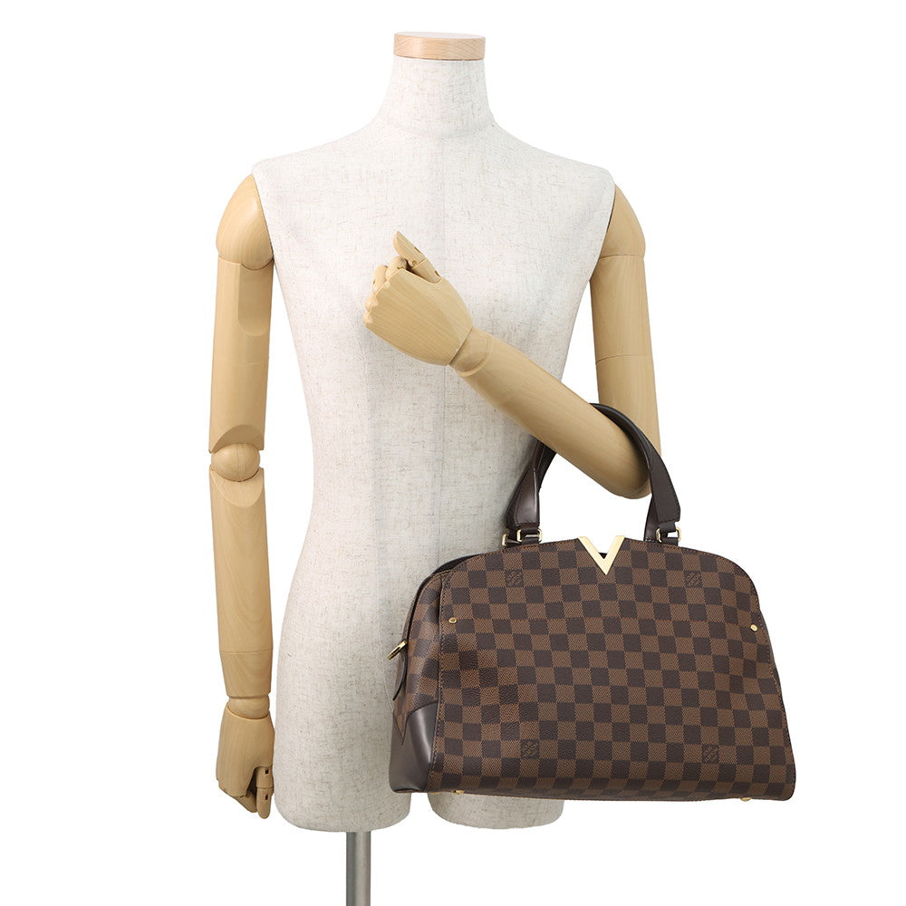 LOUIS VUITTON Kensington Bowling Brown BeigeN41505 Damier Ebene Canvas