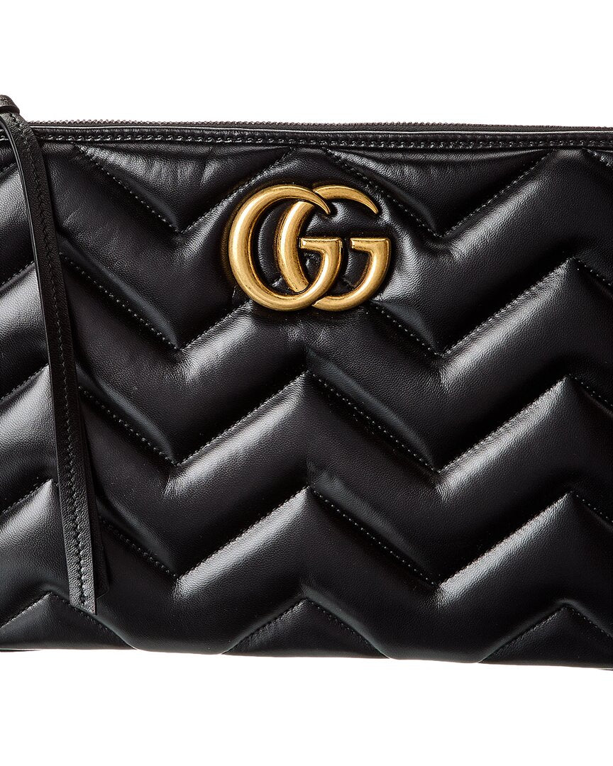 Gucci Gg Marmont Leather Clutch