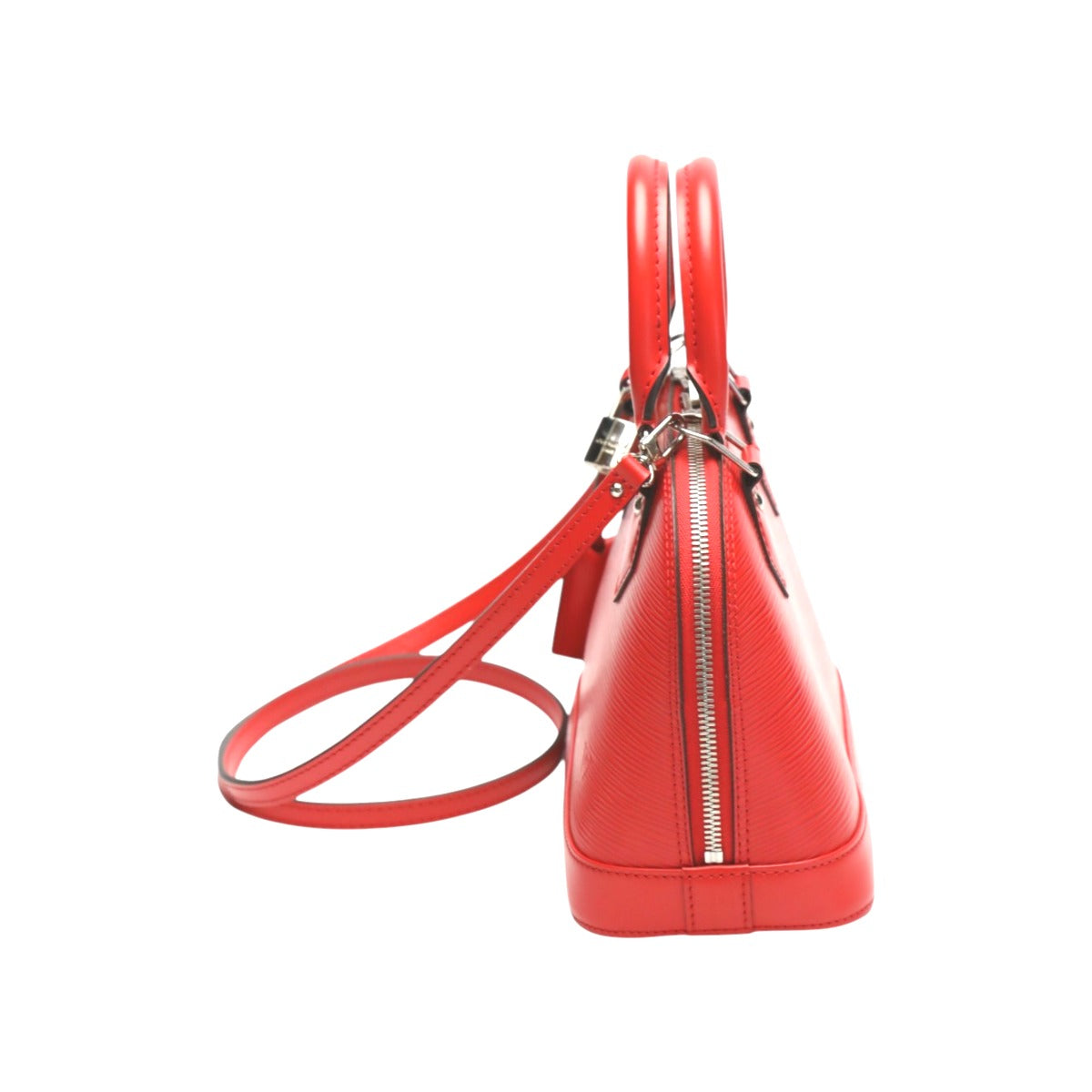 LOUIS VUITTON Shoulder Bag Epi Leather Red Shoulder Bag Epi Nano Alma Women