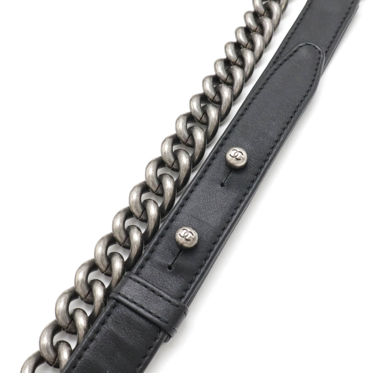 Chanel Leather Boy Chanel Chain Shoulder Bag A67086