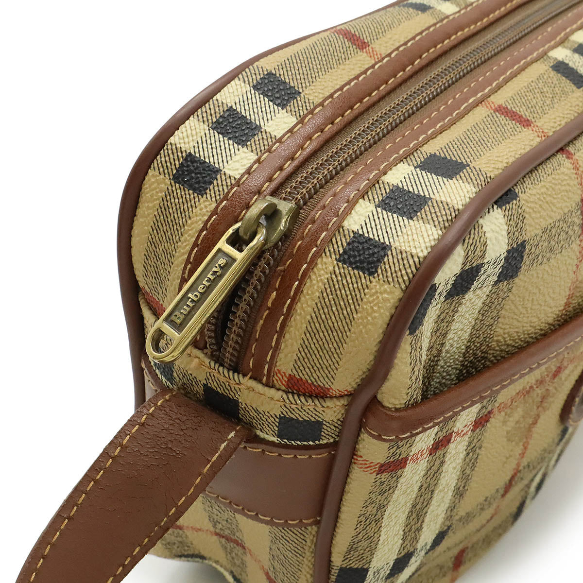 Burberry PVC Leather Check Shoulder Bag