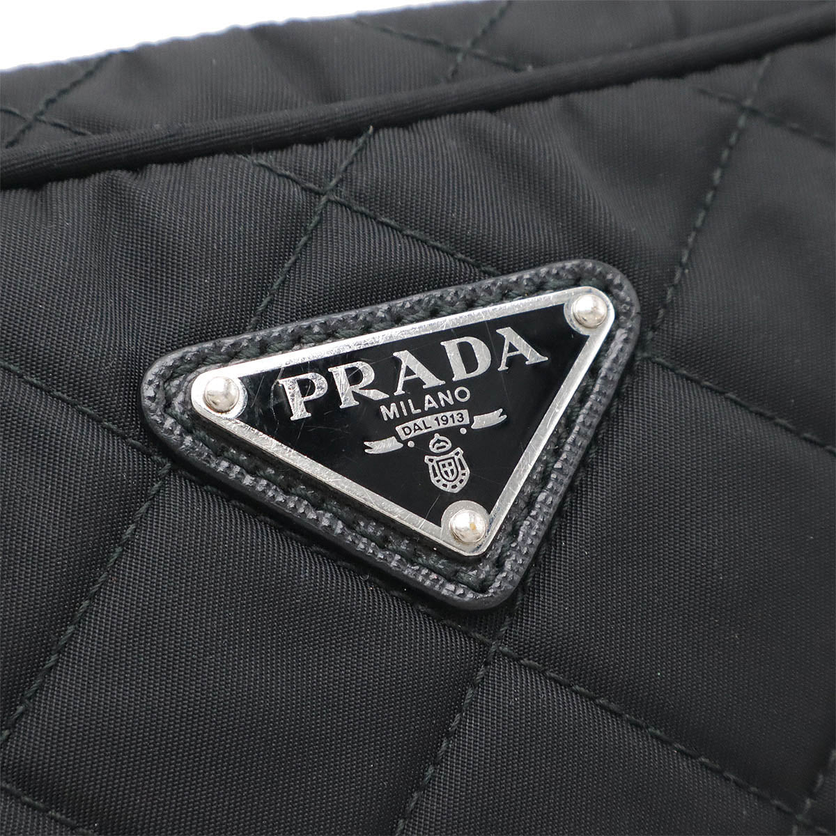 Prada TESSUTO IMPUNTU Nylon Leather Shoulder Bag