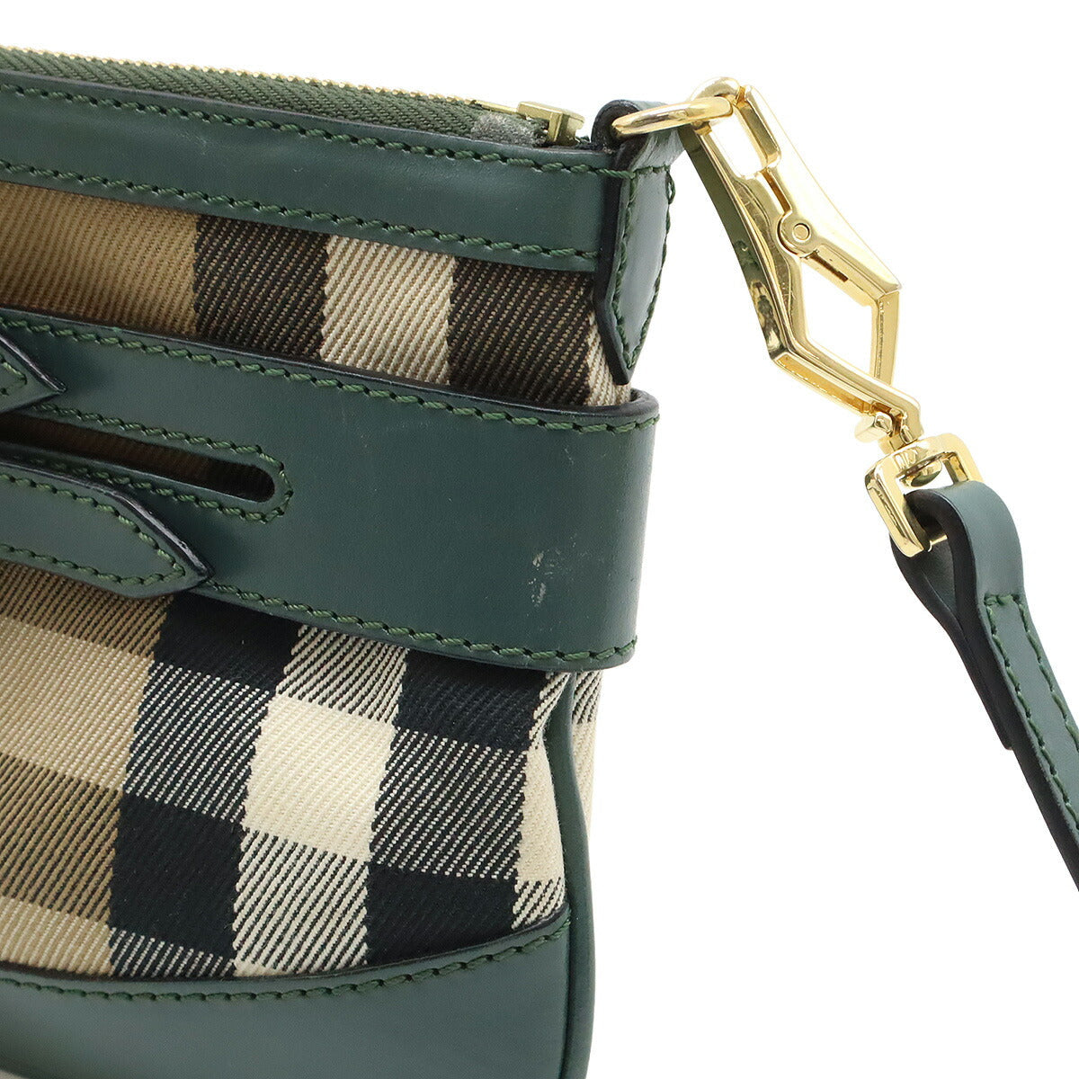 Burberry Ho Check Canvas Leather 2way Shoulder Bag