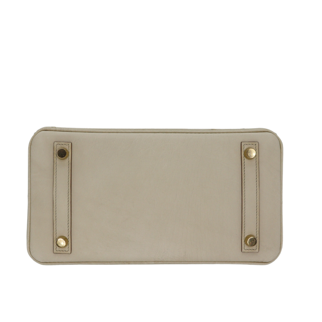 Hermes25cm Birkin Beton Ostrich Gold Hardware