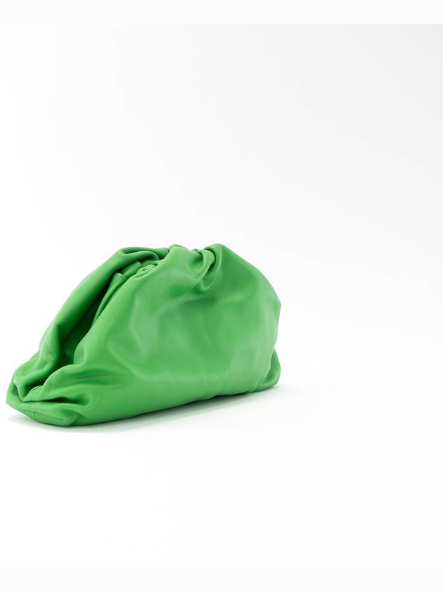Luxury Bottega Veneta Dumpling Small Leather Clutch Bag Parakeet