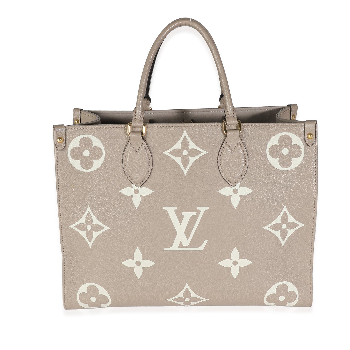 Louis Vuitton Tourterelle Creme Giant Monogram Empreinte Onthego MM