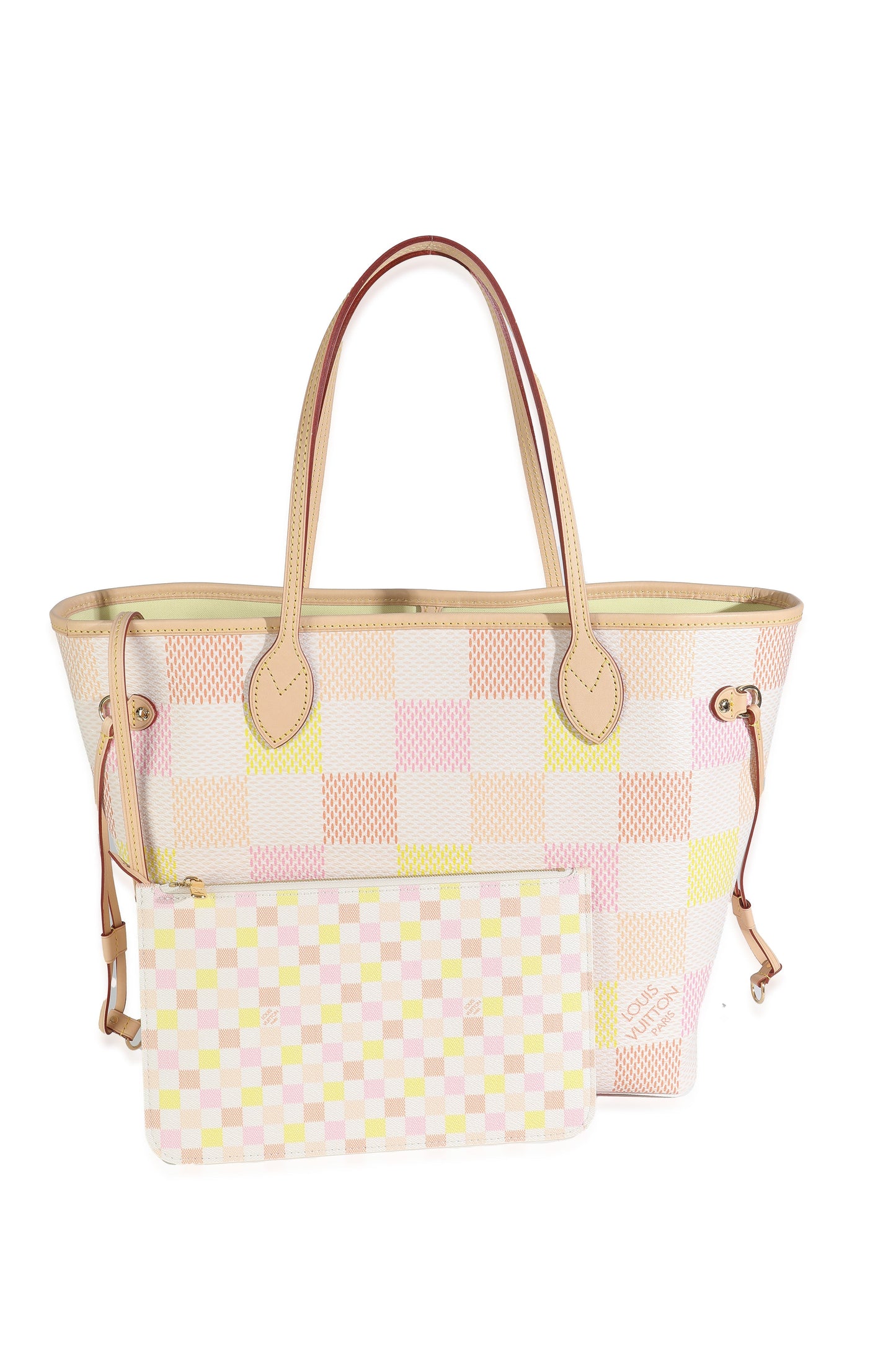 Louis Vuitton Peach Damier Giant Canvas Neverfull MM