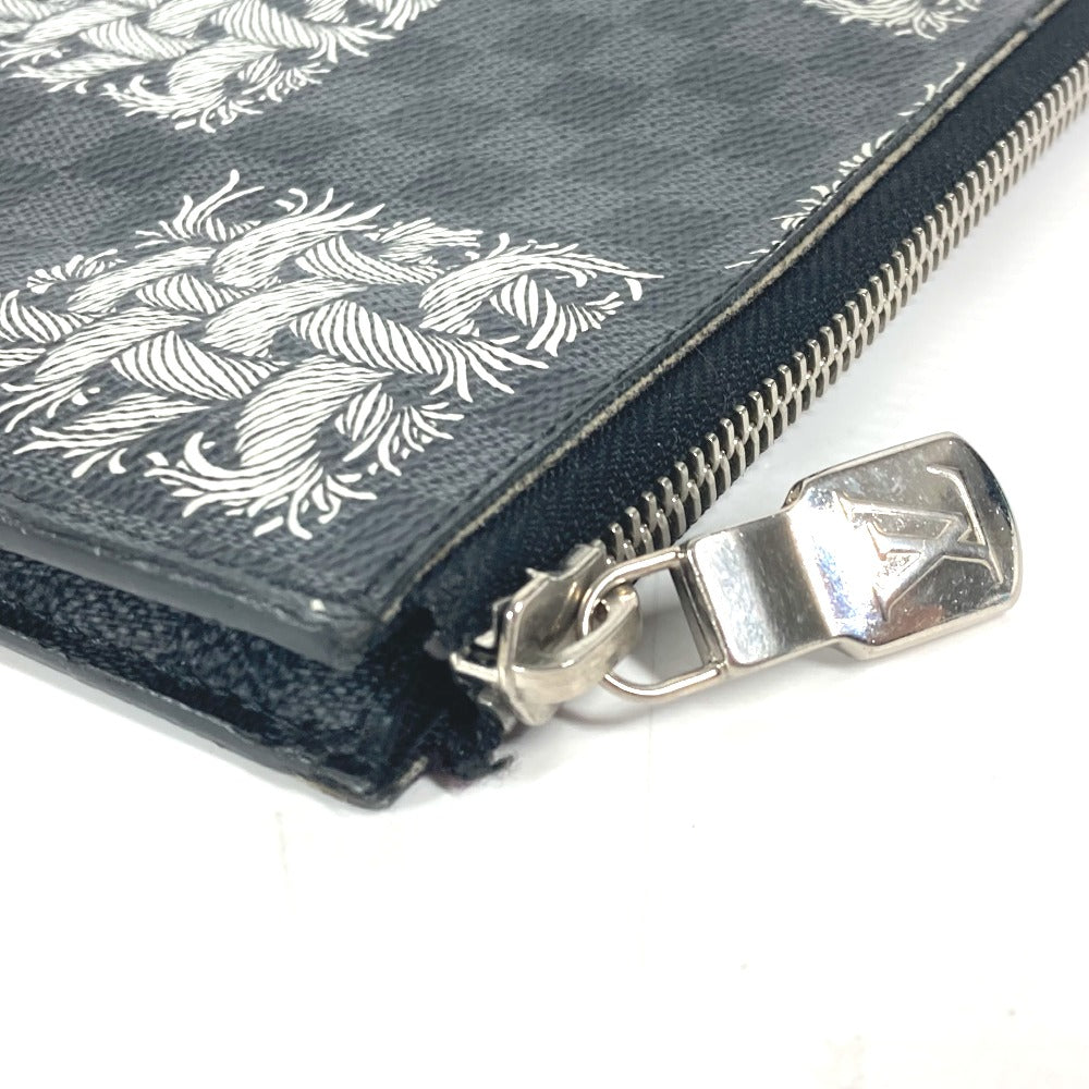 LOUIS VUITTON Clutch bag Damier Grafitto Canvas black Damier Grafitte Pochette Jules PM mens