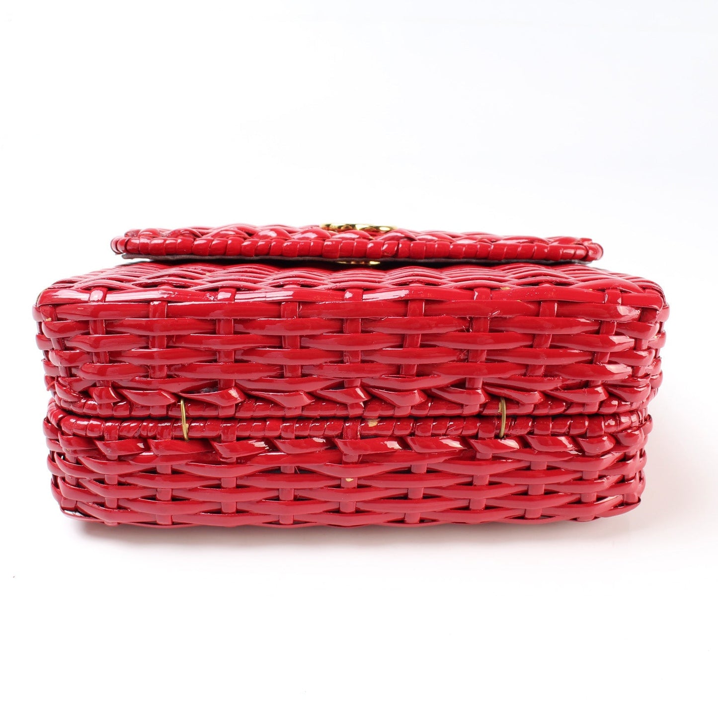 Gucci 5242829 Linea Small Cestino Glazed Wicker Shoulder Bag