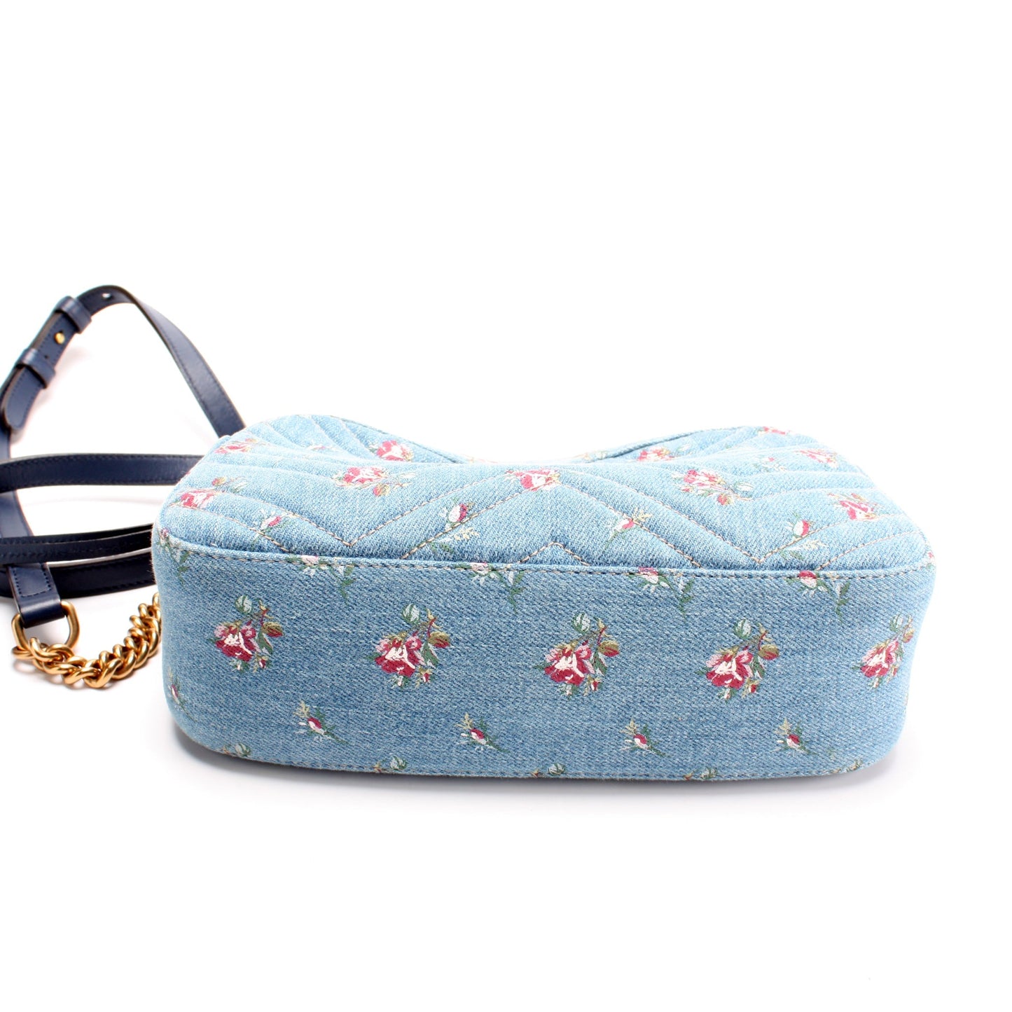 Gucci 447632 Marmont Small Denim Camera Bag