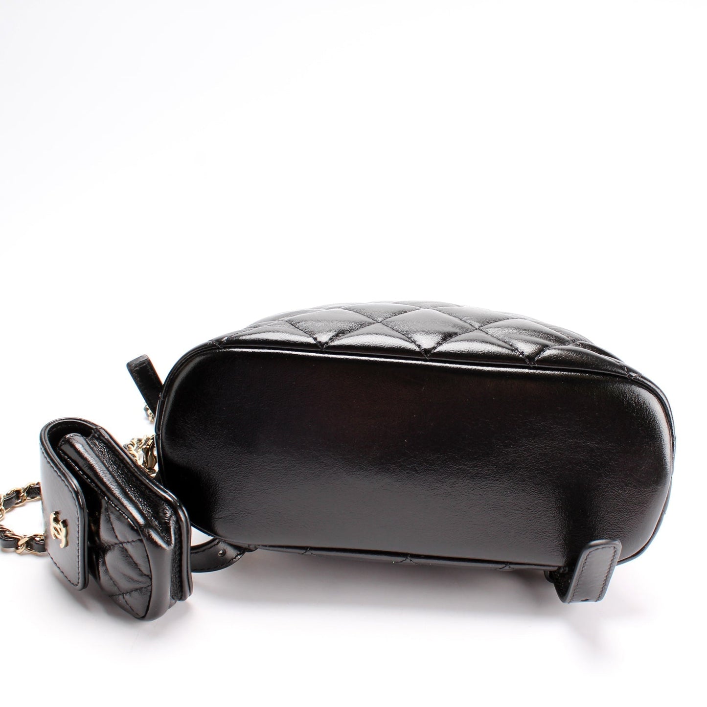 Chanel My Pocket Shiny Leather Backpack With Airpod Case Bag