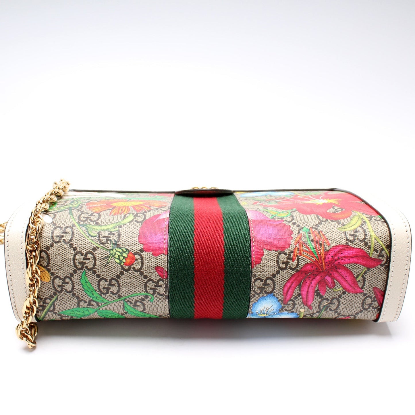 Gucci 503877 GG Supreme Flora Ophidia Small Chain Bag