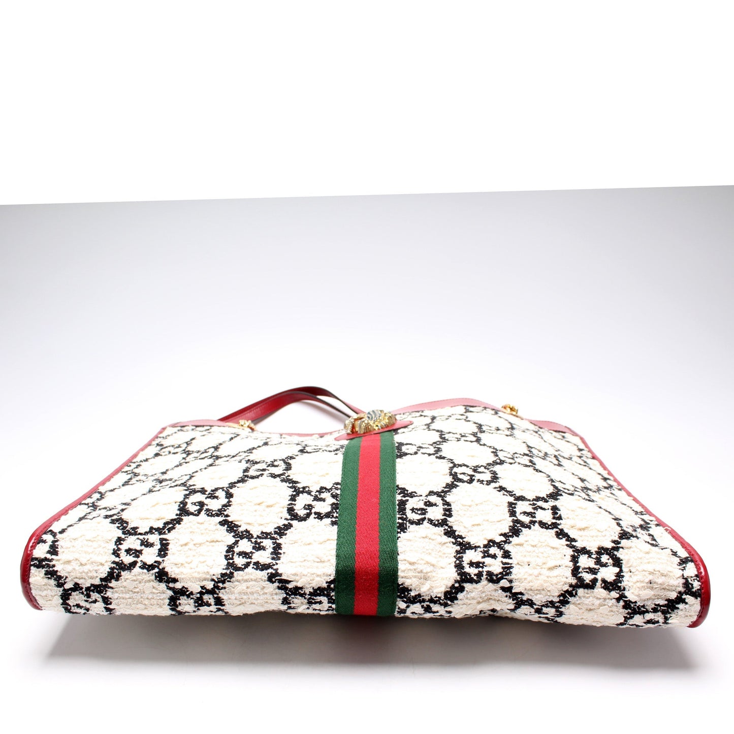 Gucci 537219 Tweed Rajah Chain GG Tote Bag