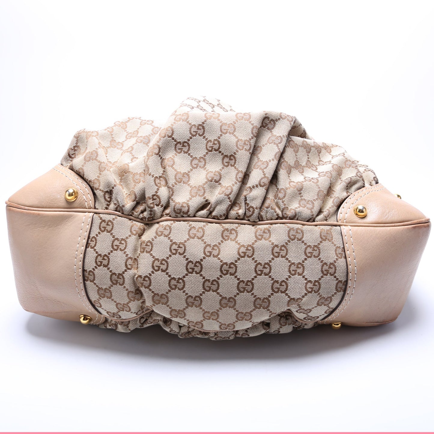 Gucci 203542 GG Canvas Jockey Hobo Bag