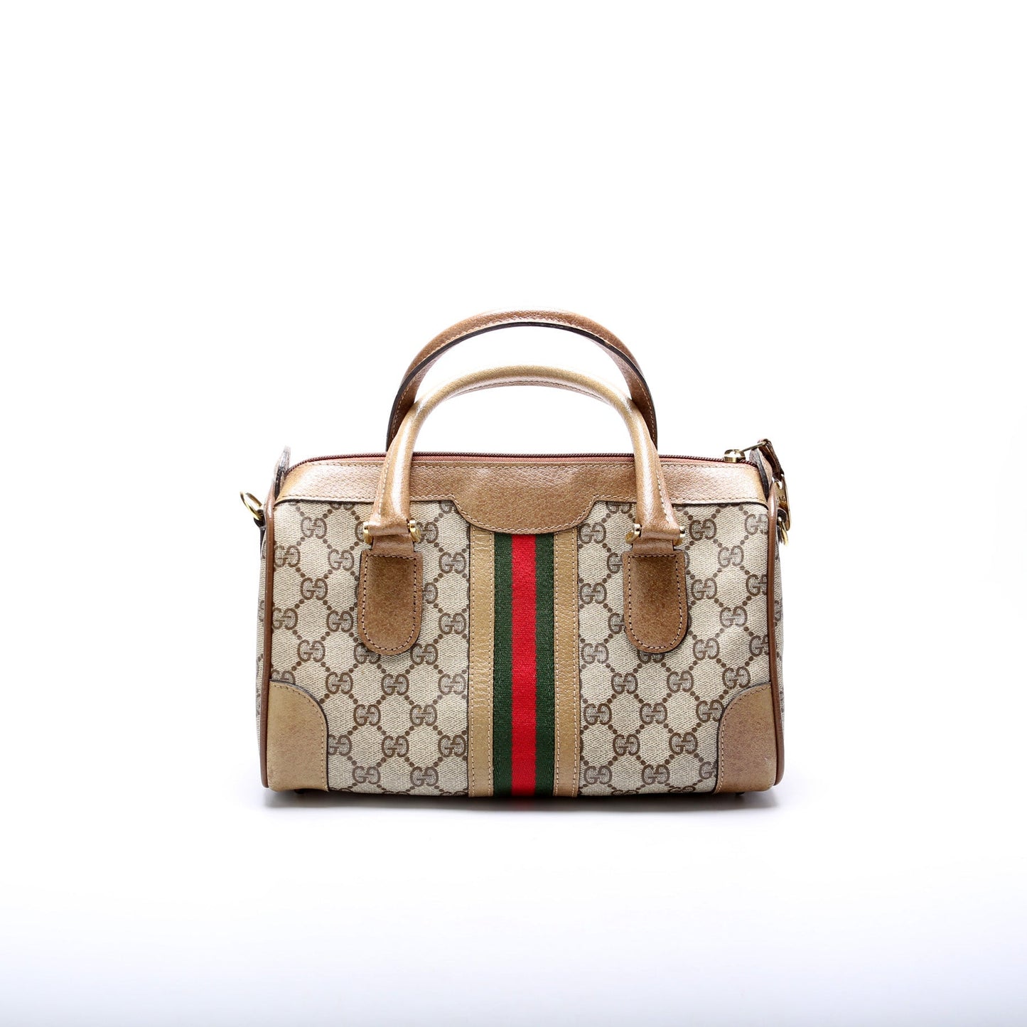Gucci GG Supreme Web Boston Bag
