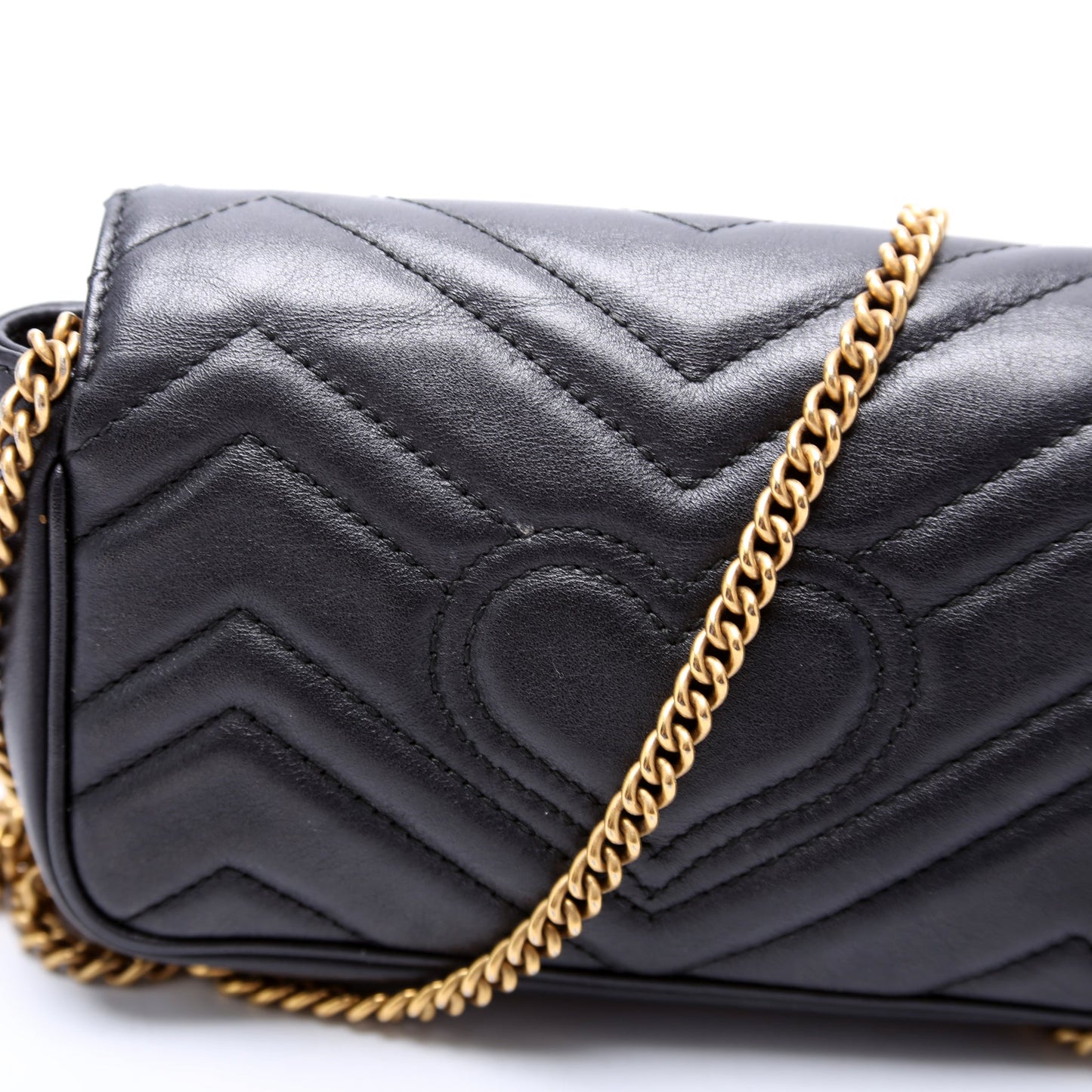 Gucci 476433 Marmont Leather Super Mini Flap Bag