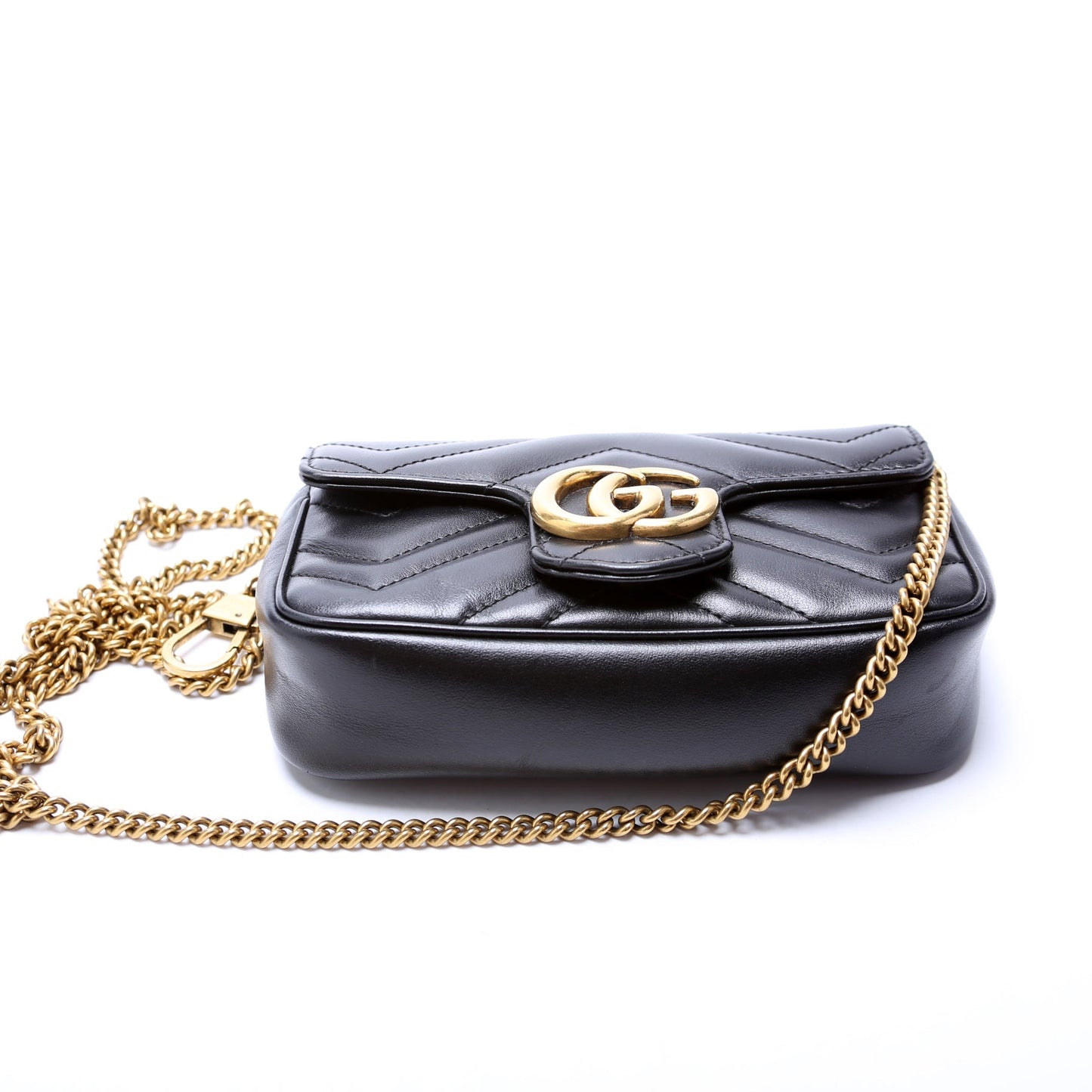 Gucci 476433 Marmont Leather Super Mini Flap Bag