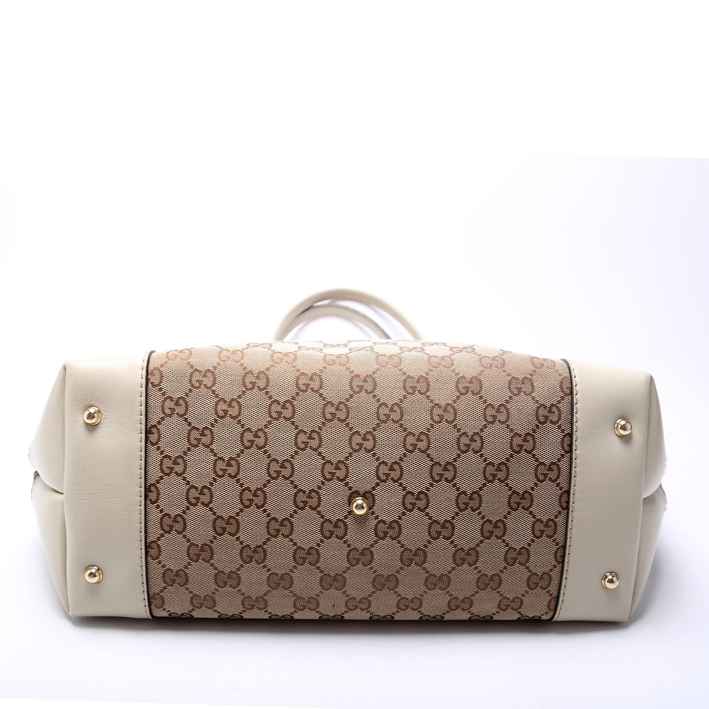 Gucci 269956 GG Canvas Heart Bit Charm Tote Bag