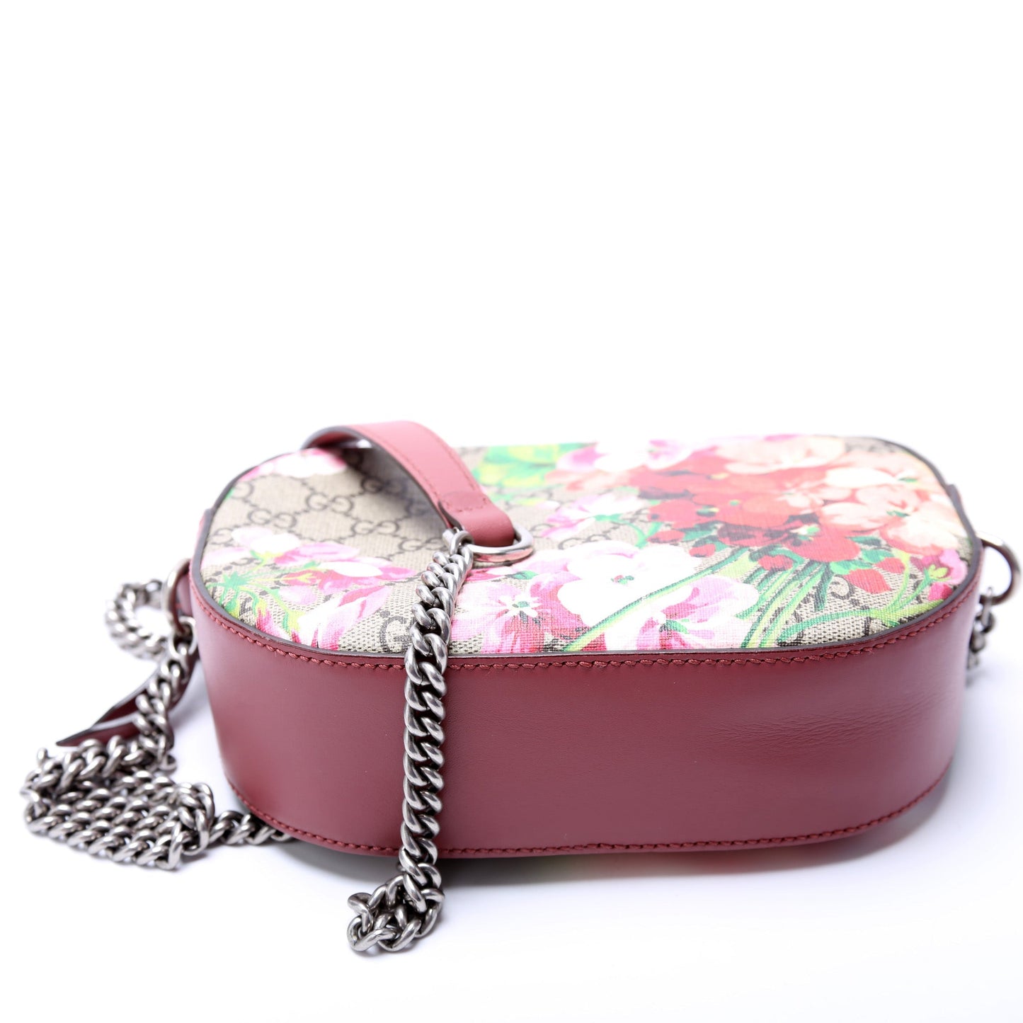 Gucci 409535 GG Supreme Blooms Mini Chain Bag