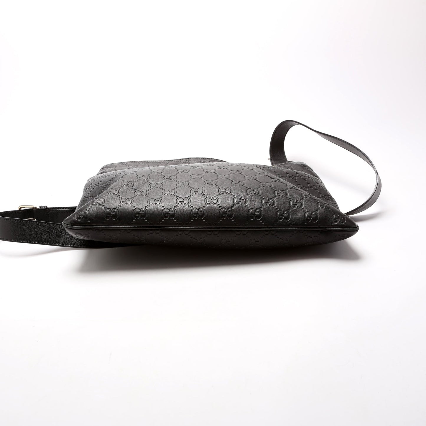 Gucci 201446 002123 Leather Messenger Bag