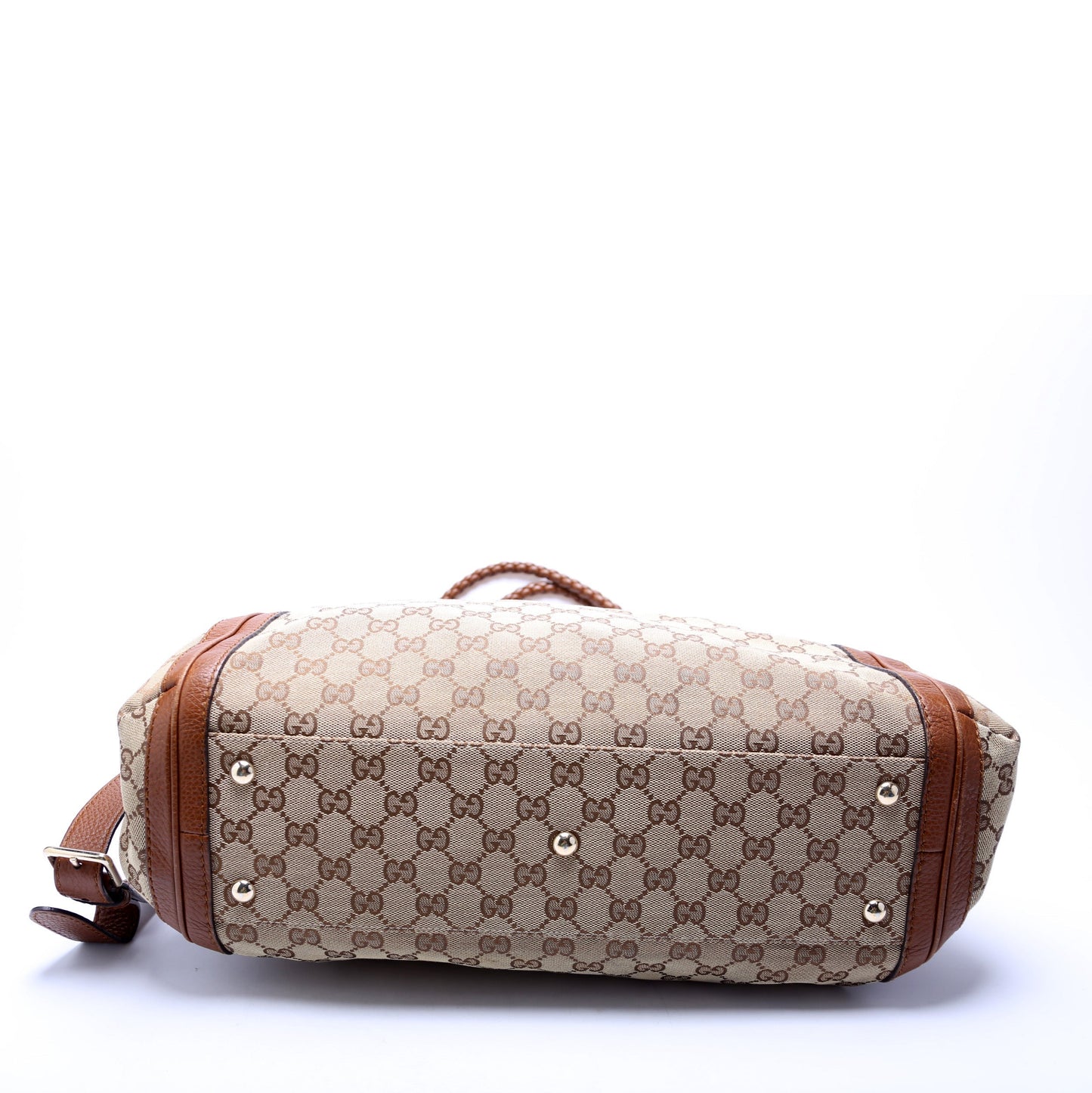 Gucci 269946 GG Canvas Bella Top Handle Brown Bag