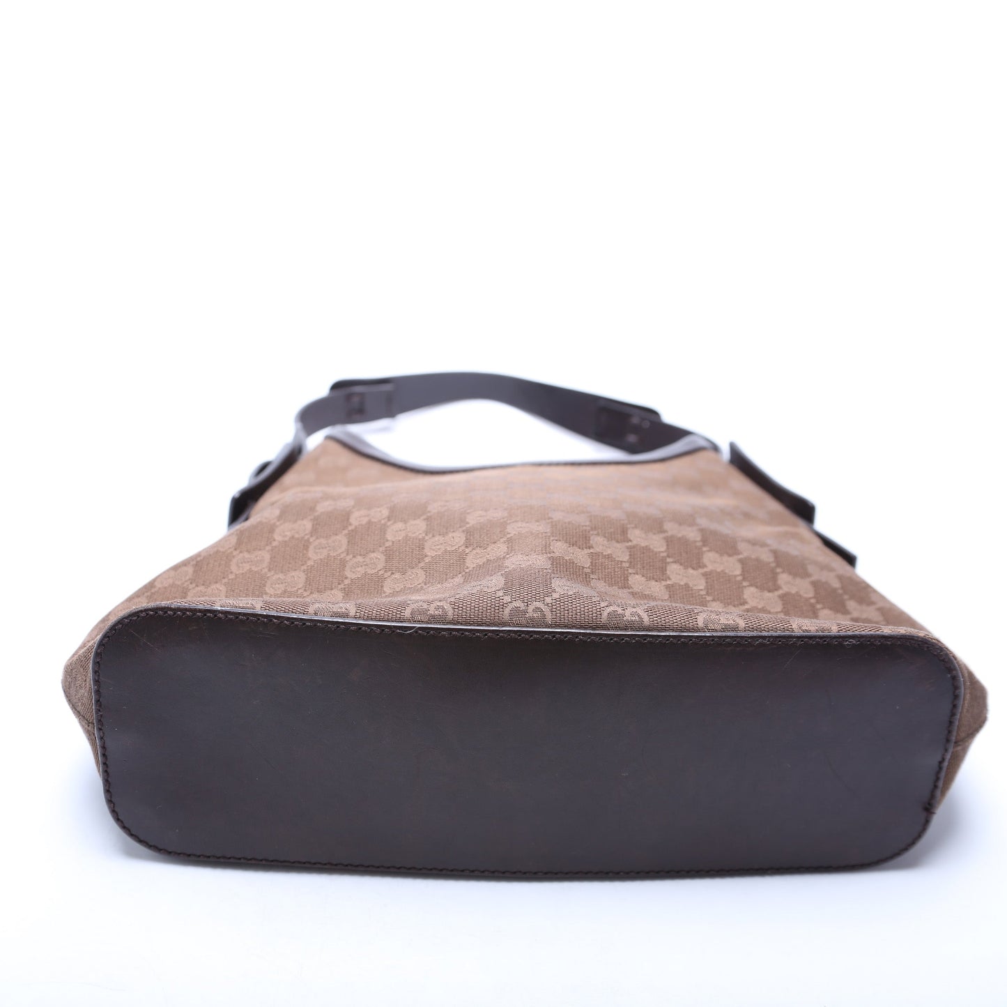 Gucci 107752 GG Canvas Small Hobo Brown Bag