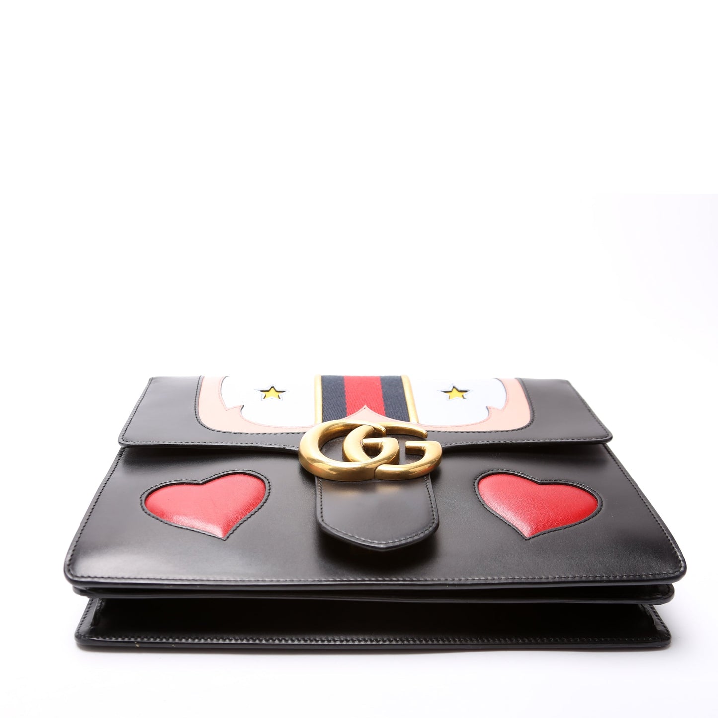 Gucci 431382 Marmont Web Heart Medium Bag