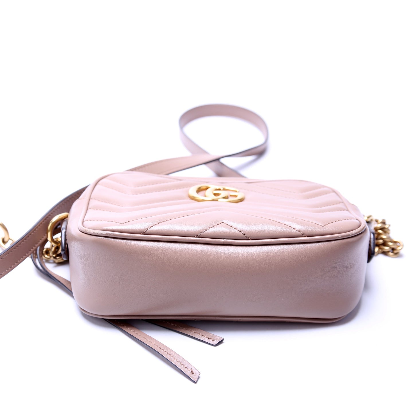 Gucci 448065 Marmont Mini Camera Tan Bag