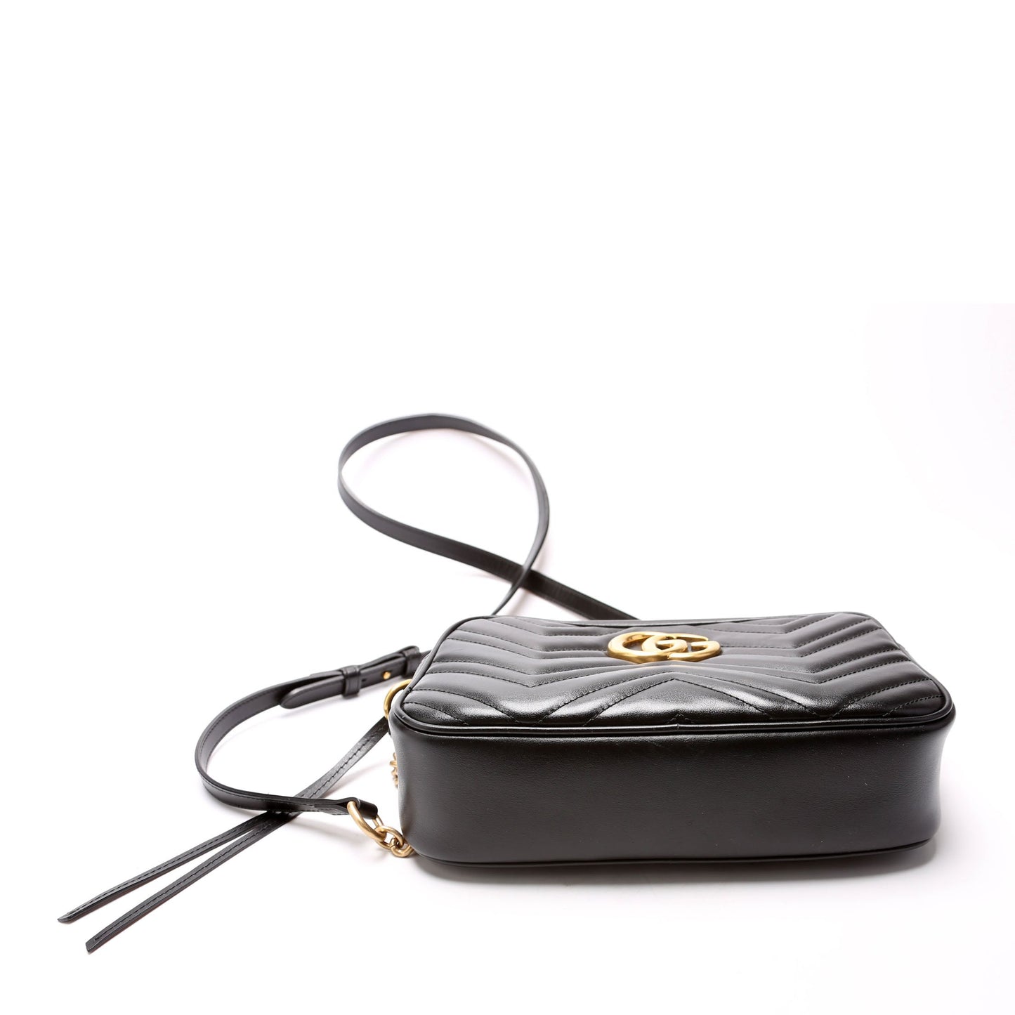 Gucci 447632 Marmont Small Leather Camera Black Bag