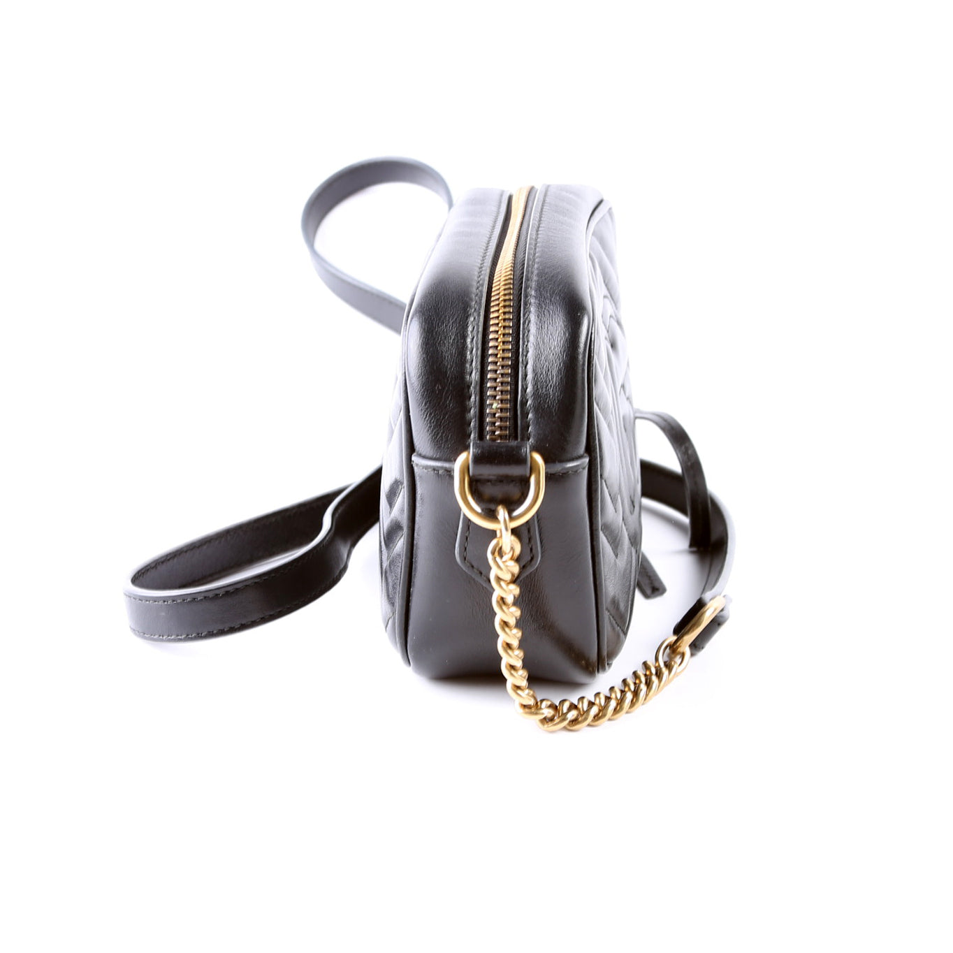 Gucci 448065 Marmont Mini Camera Black Bag