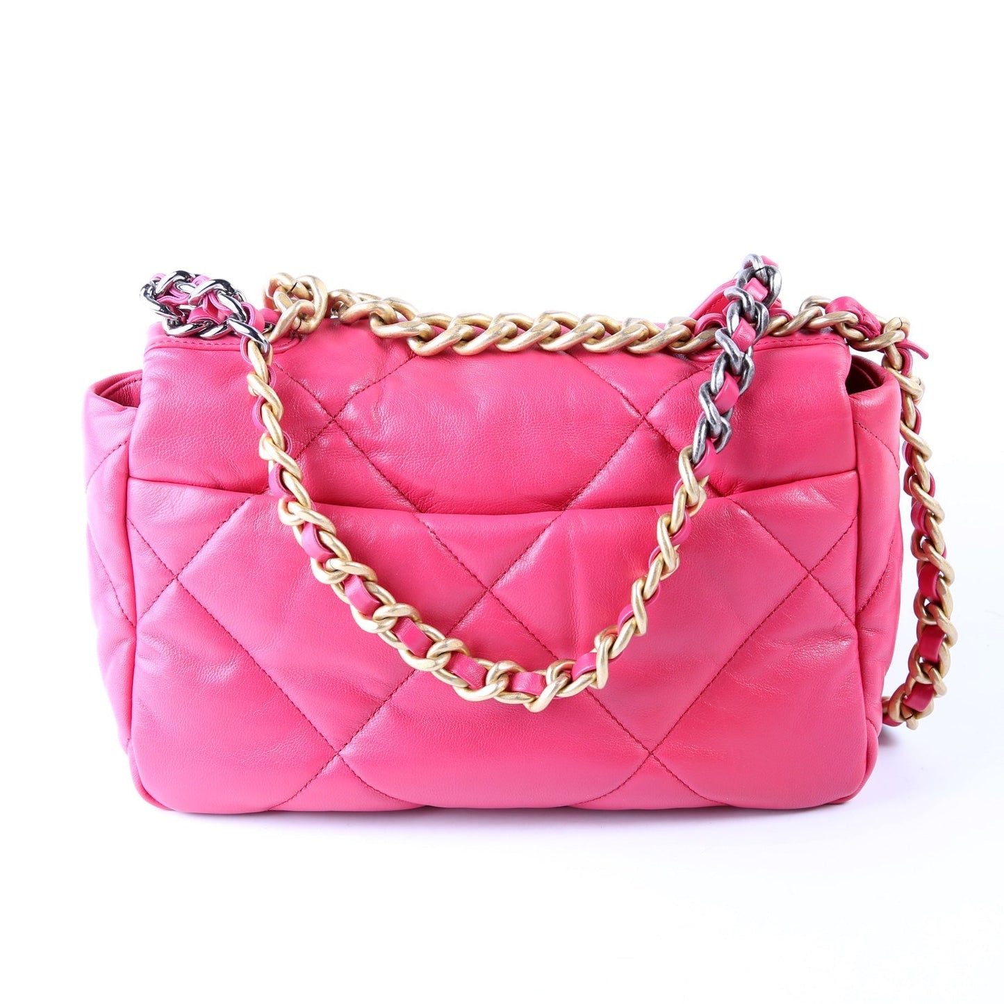 Chanel Quilted Goatskin 19 Medium Flap 30M Pink Bag