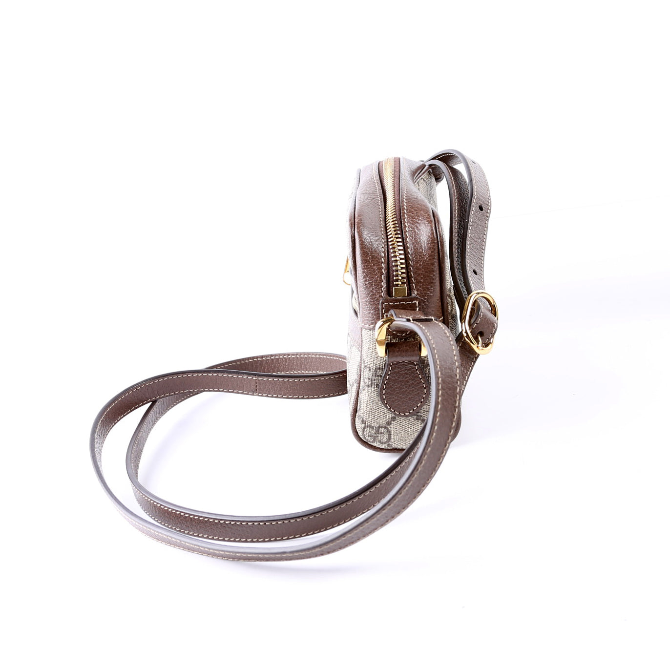Gucci 517350 GG Supreme Mini Ophidia Brown Bag