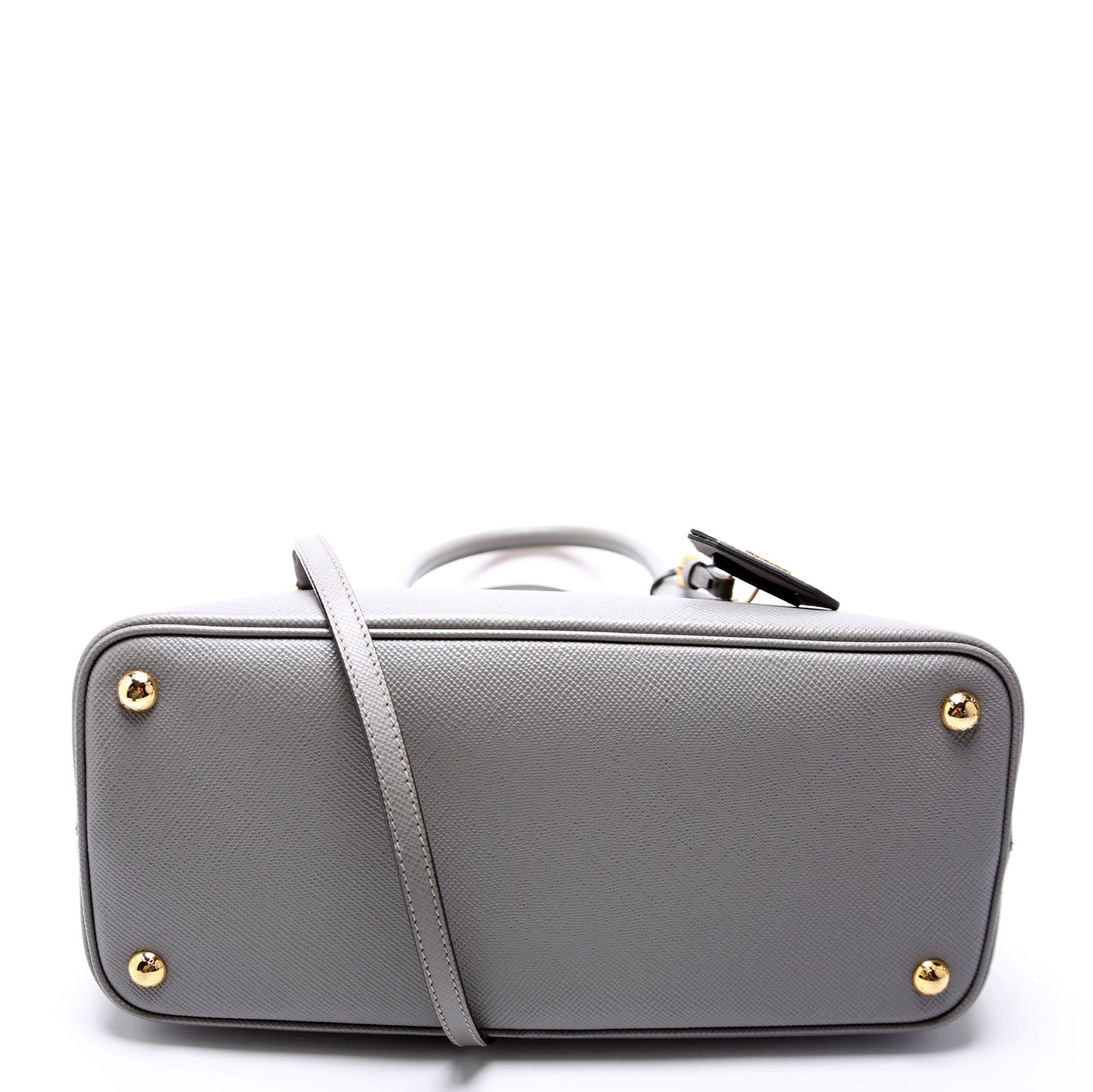 Prada Saffiano Cuir Double Medium Grey Bag