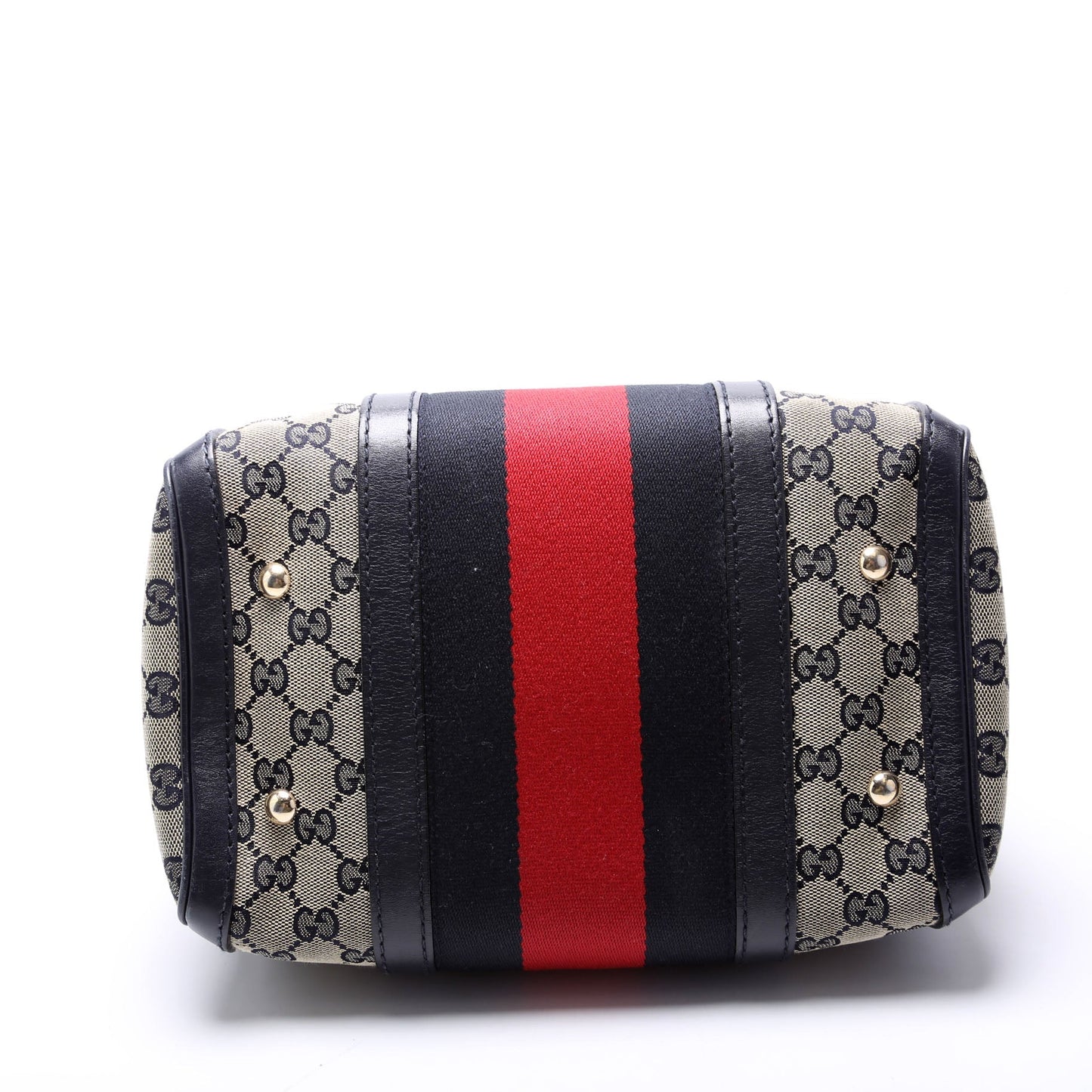 Gucci 269876 GG Canvas Small Boston Navy Bag