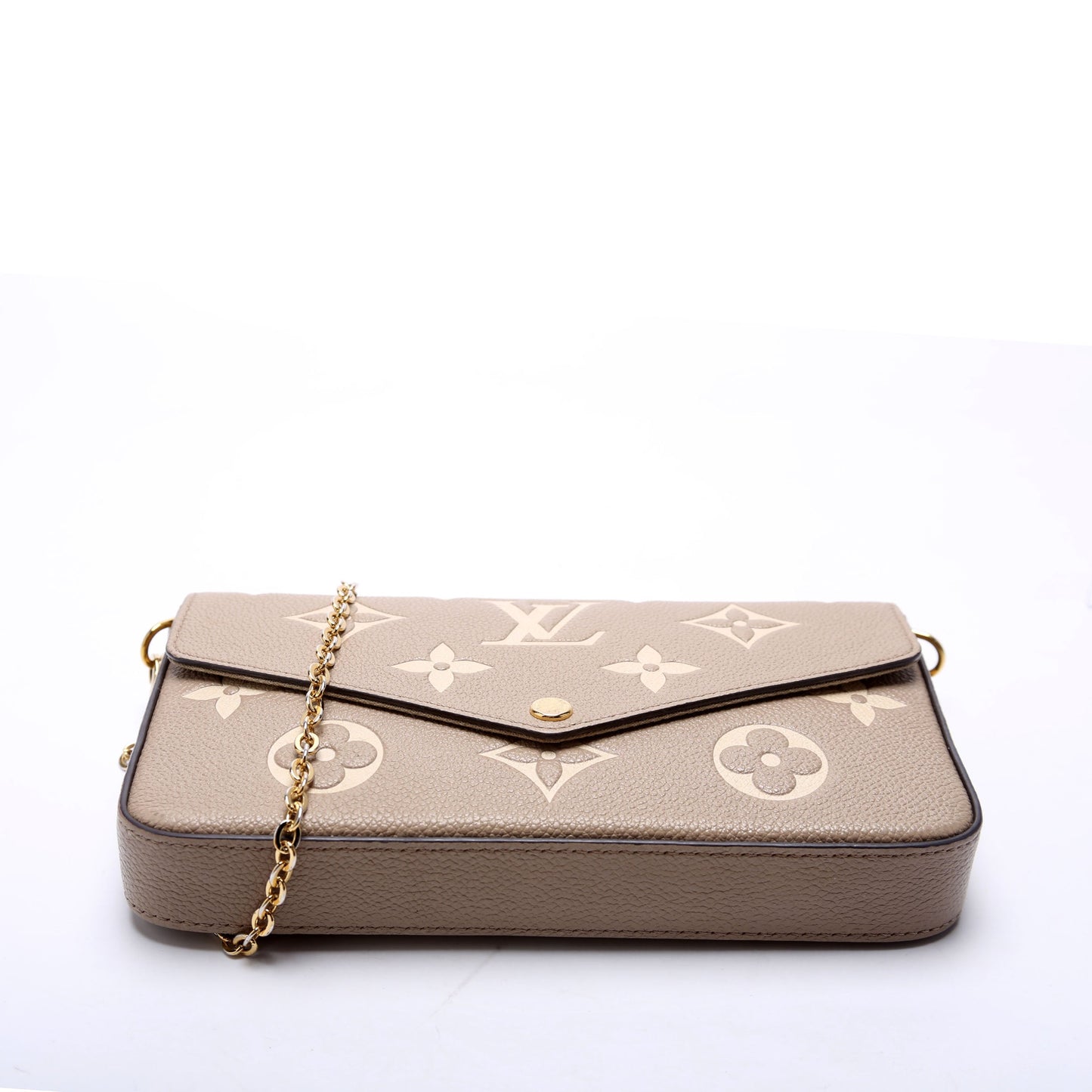 Louis Vuitton Pochette Felicie Bicolor Empreinte Turtle Dove