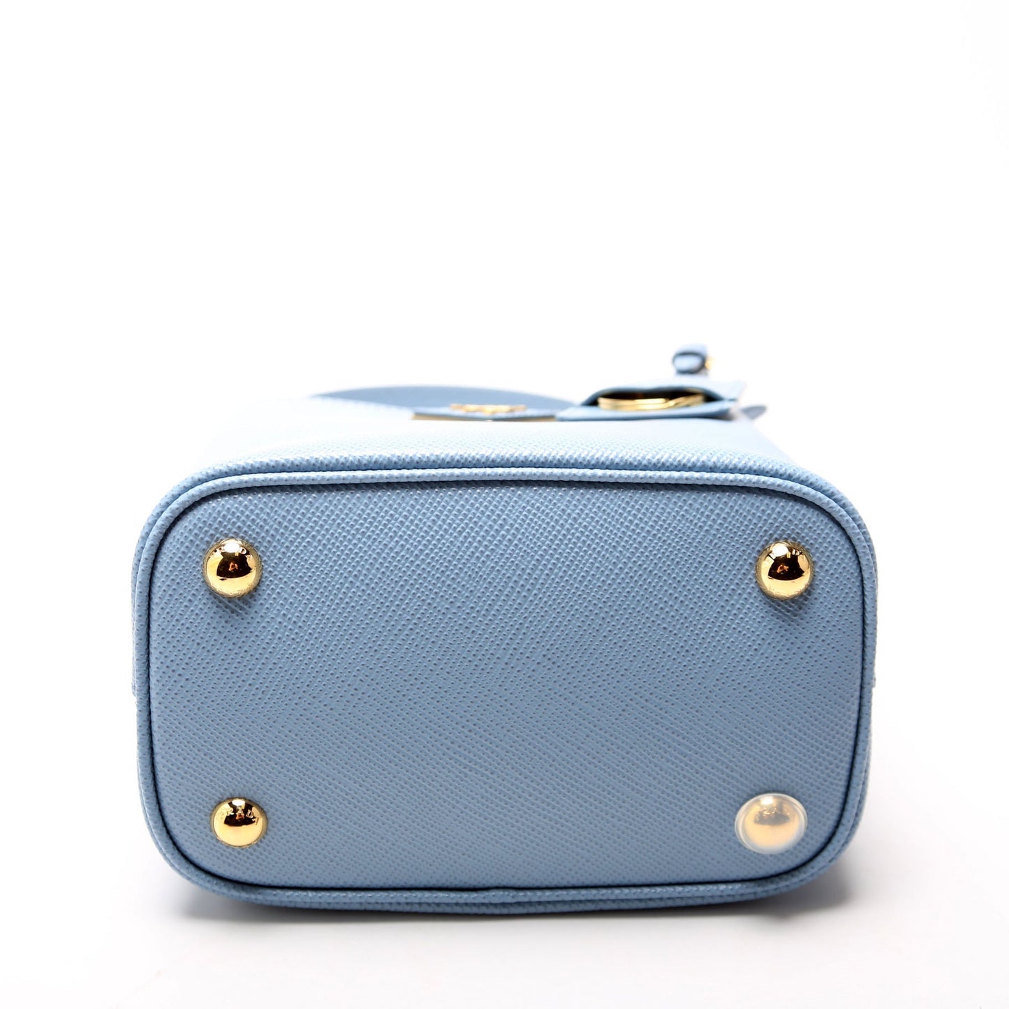 Prada Saffiano Cuir Small Panier Blue Bag
