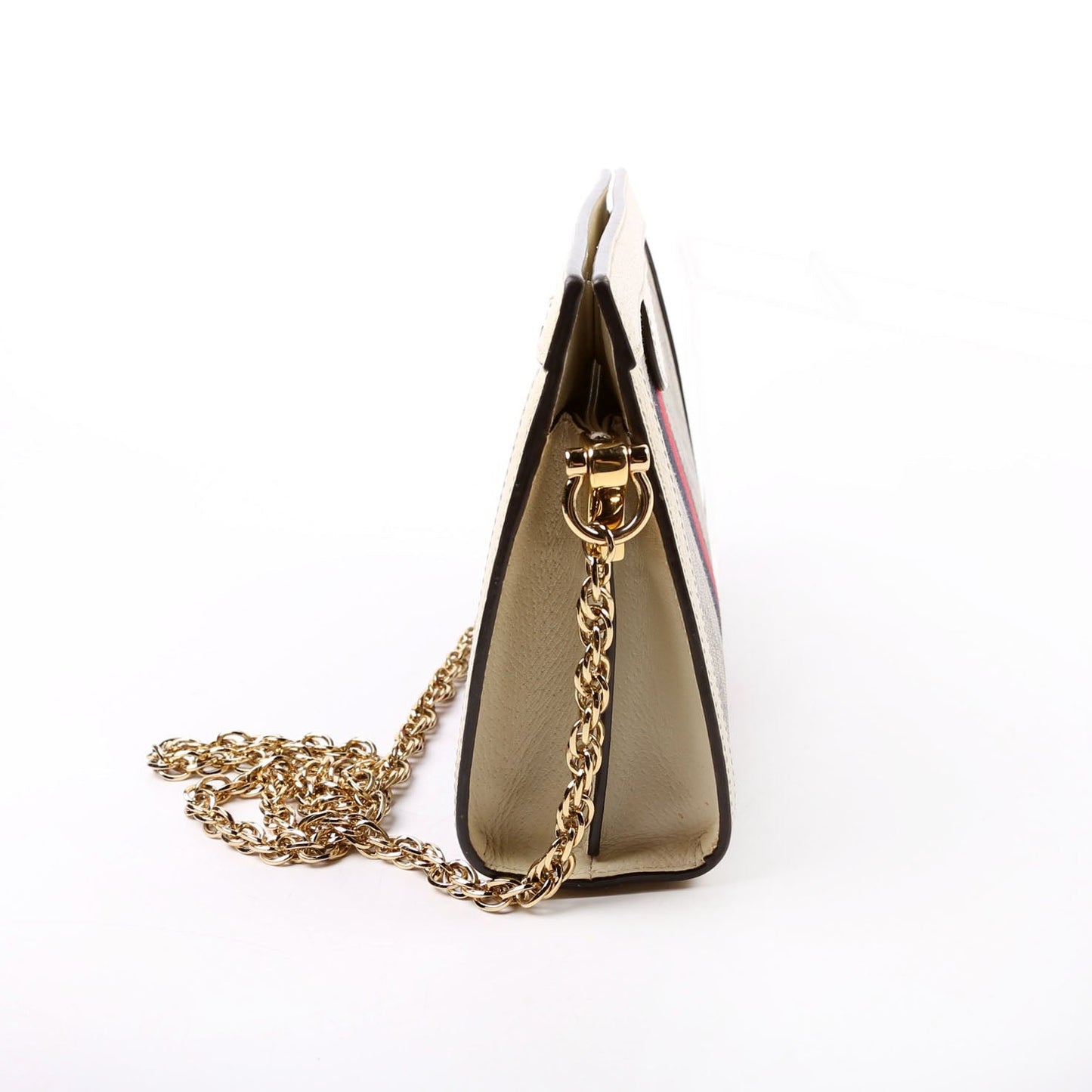 Gucci 503877 GG Supreme Ophidia Small Chain White Bag