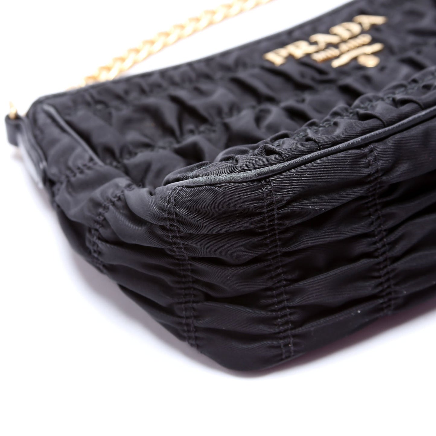 Prada 1BH152 Tessuto Nylon Gaufre Crossbody Black Bag
