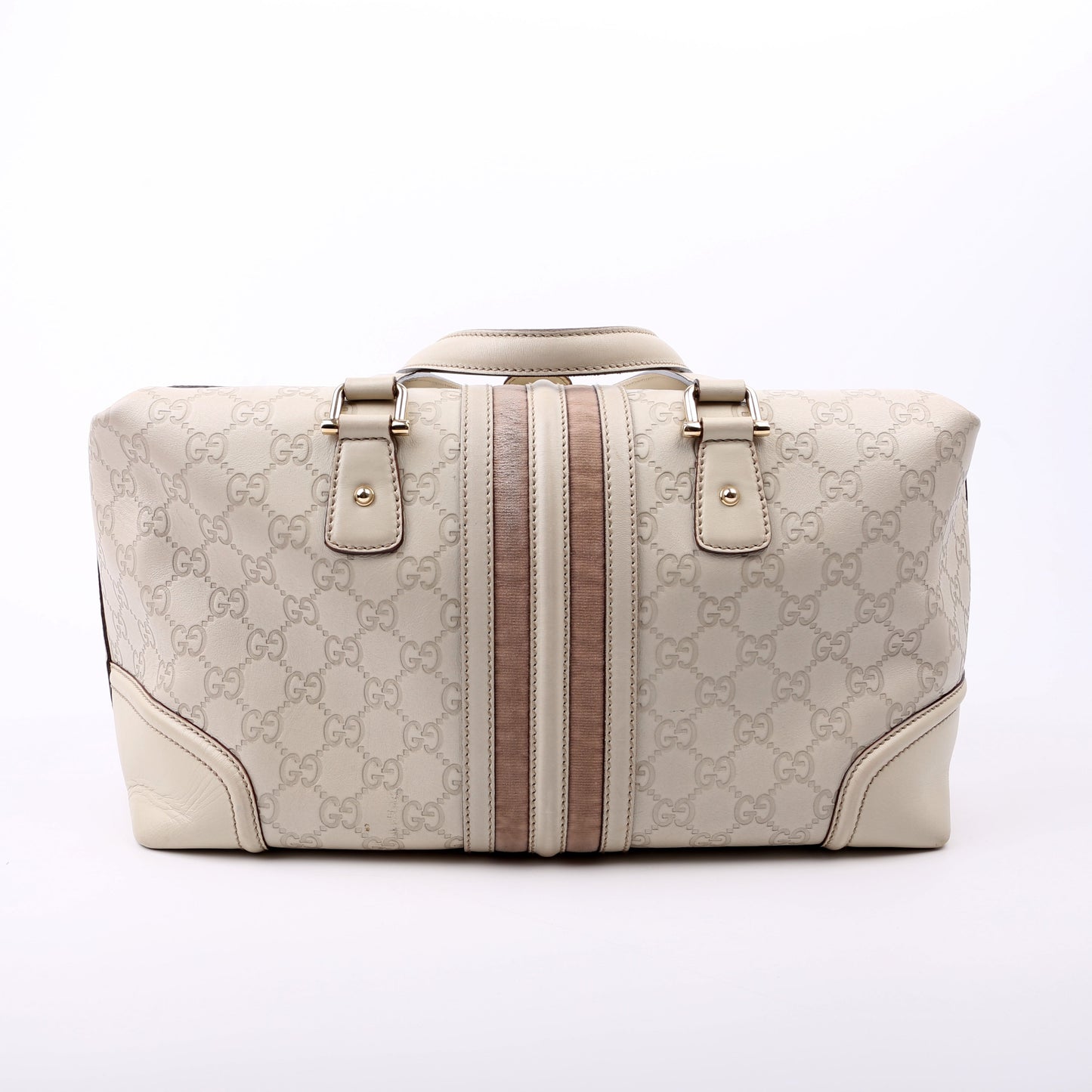 Gucci GG Treasure Boston White Bag