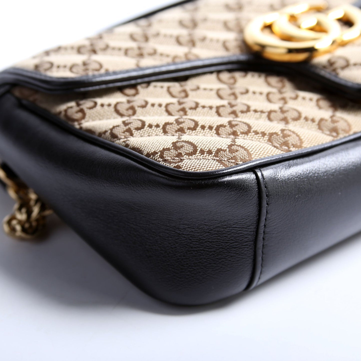 Gucci 443497 Marmont GG Canvas Shoulder Small Flap Bag
