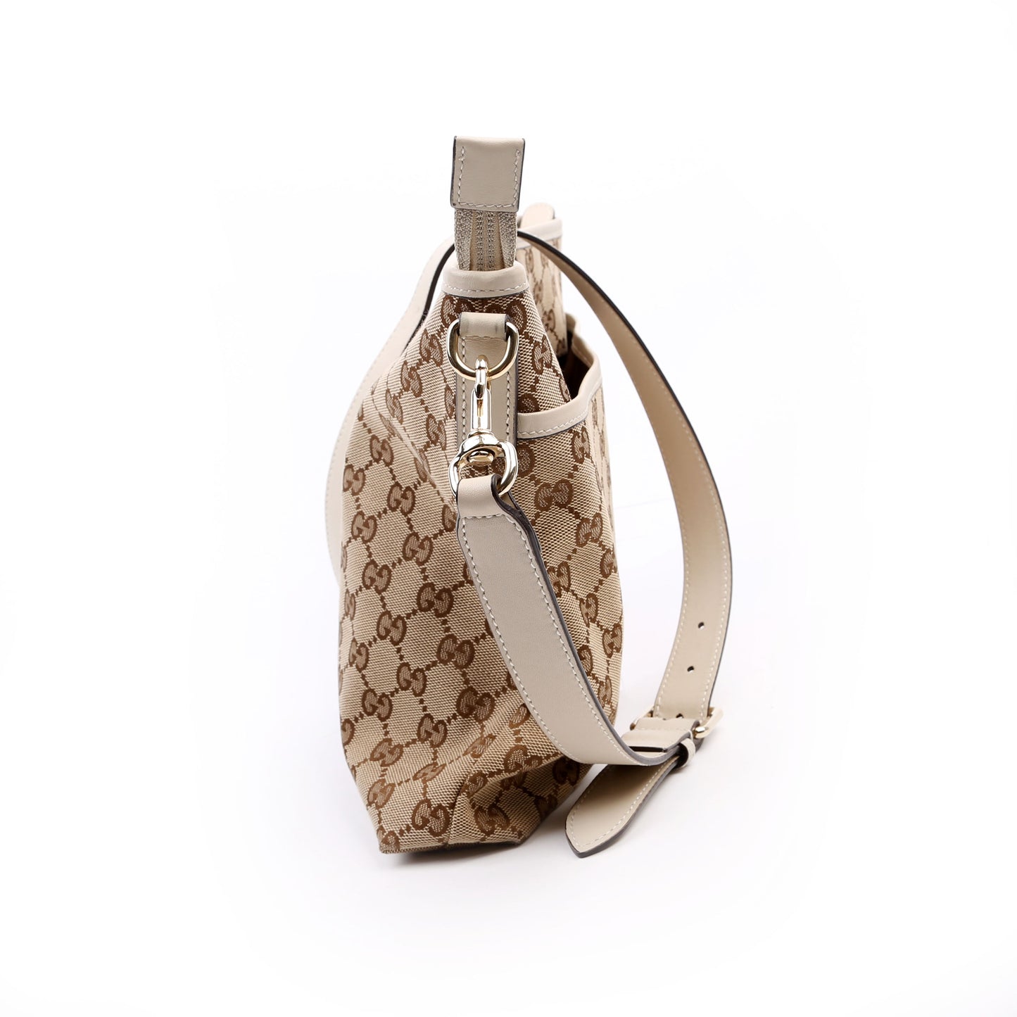Gucci 388924 GG Canvas Crossbody White Bag