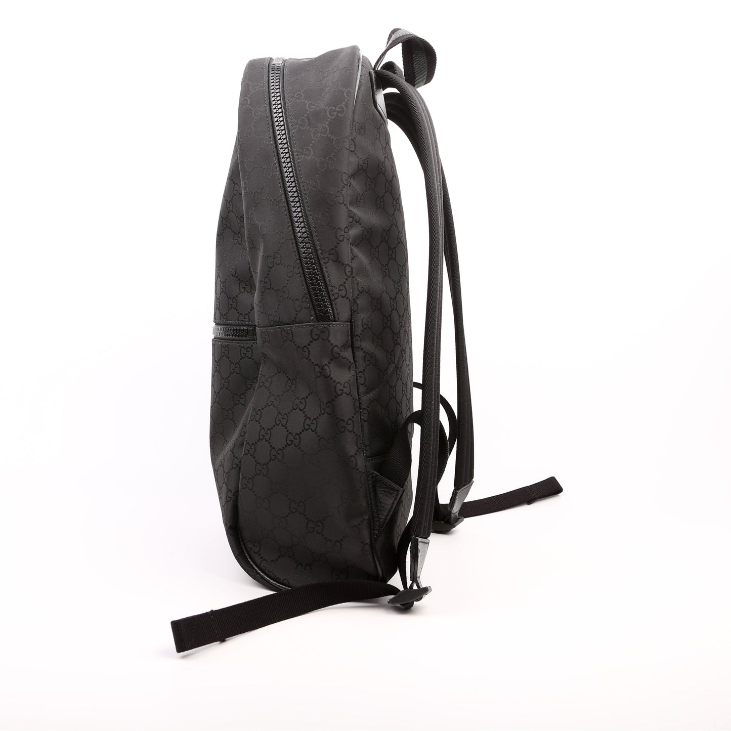 Gucci 449181 GG Nylon Slim Backpack Black Bag